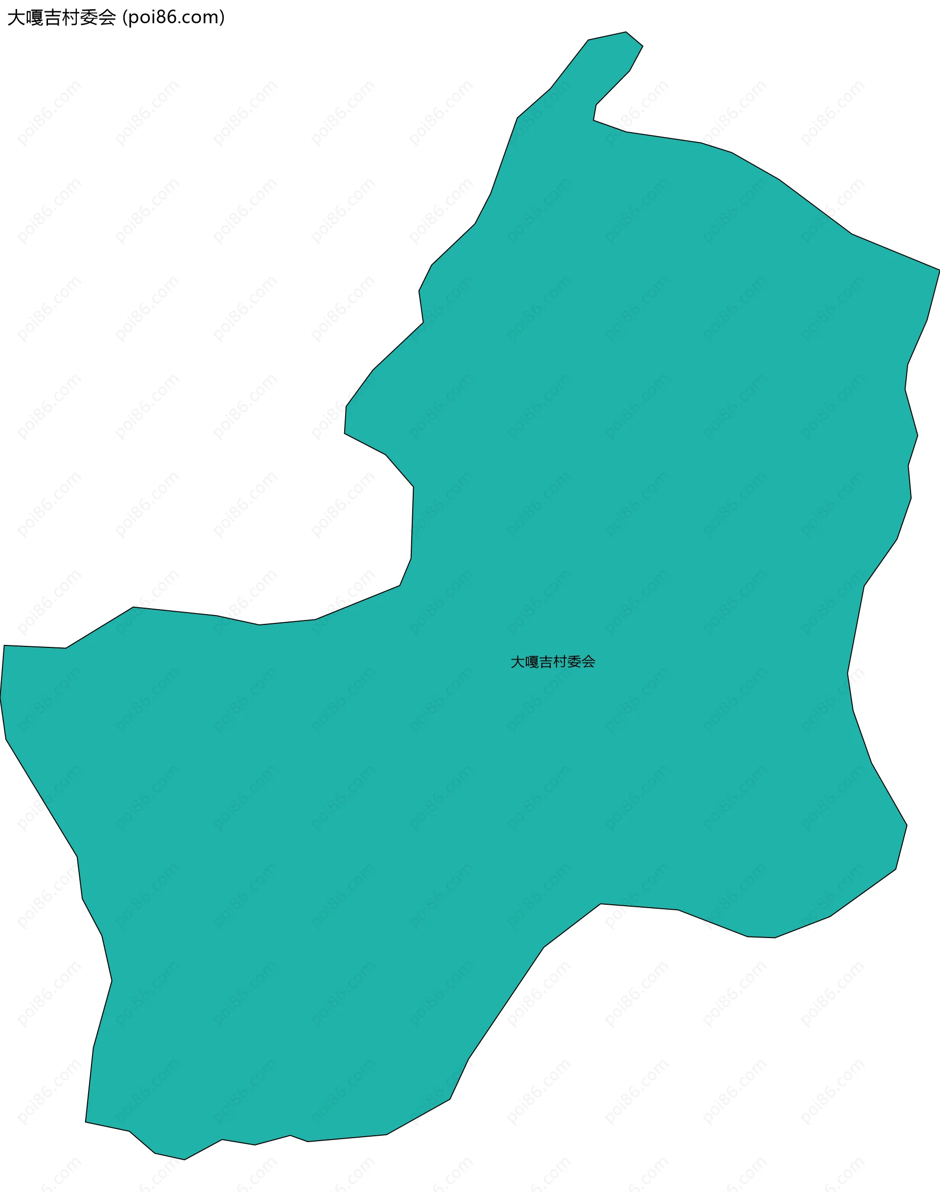 大嘎吉村委会边界地图