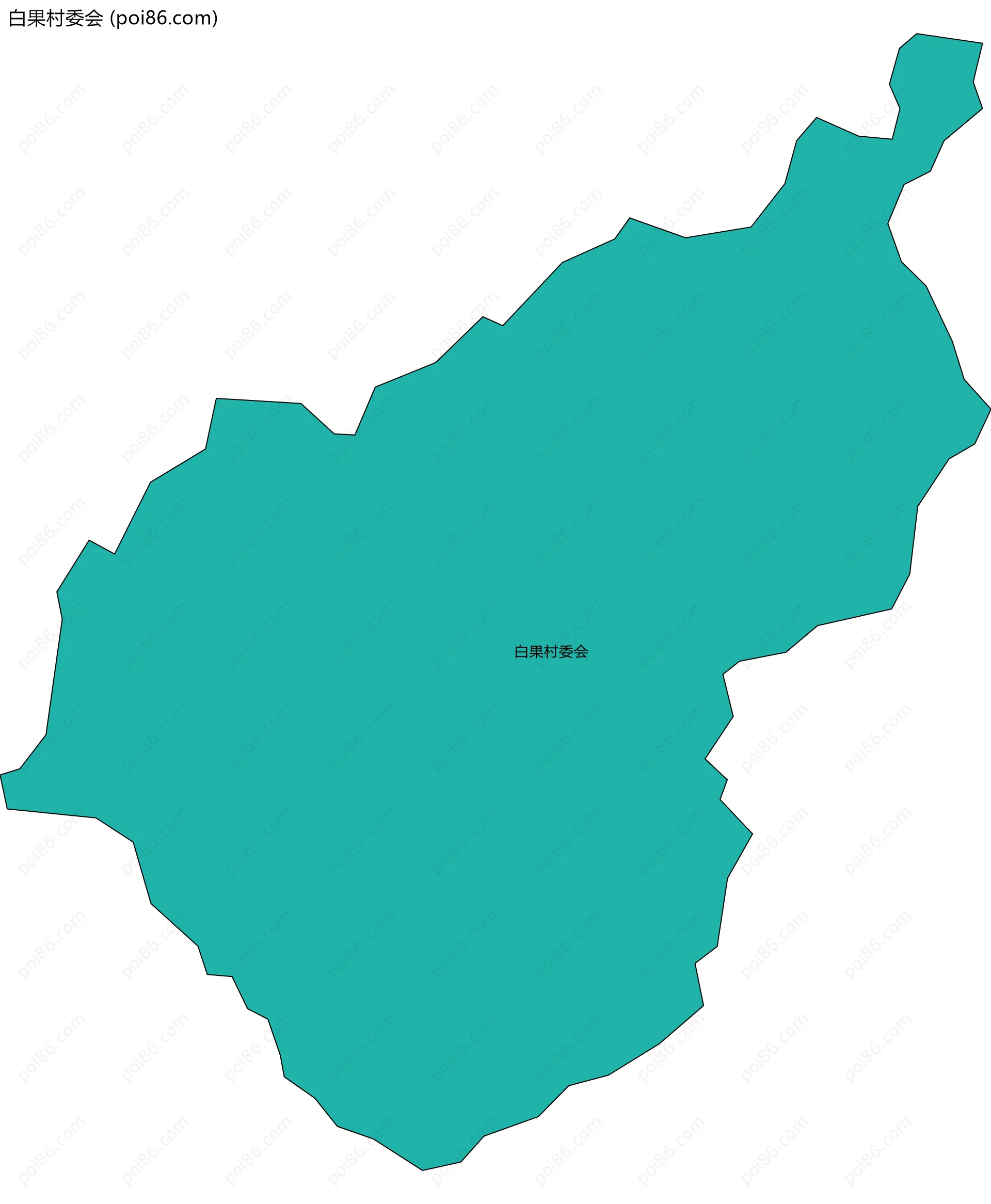 白果村委会边界地图