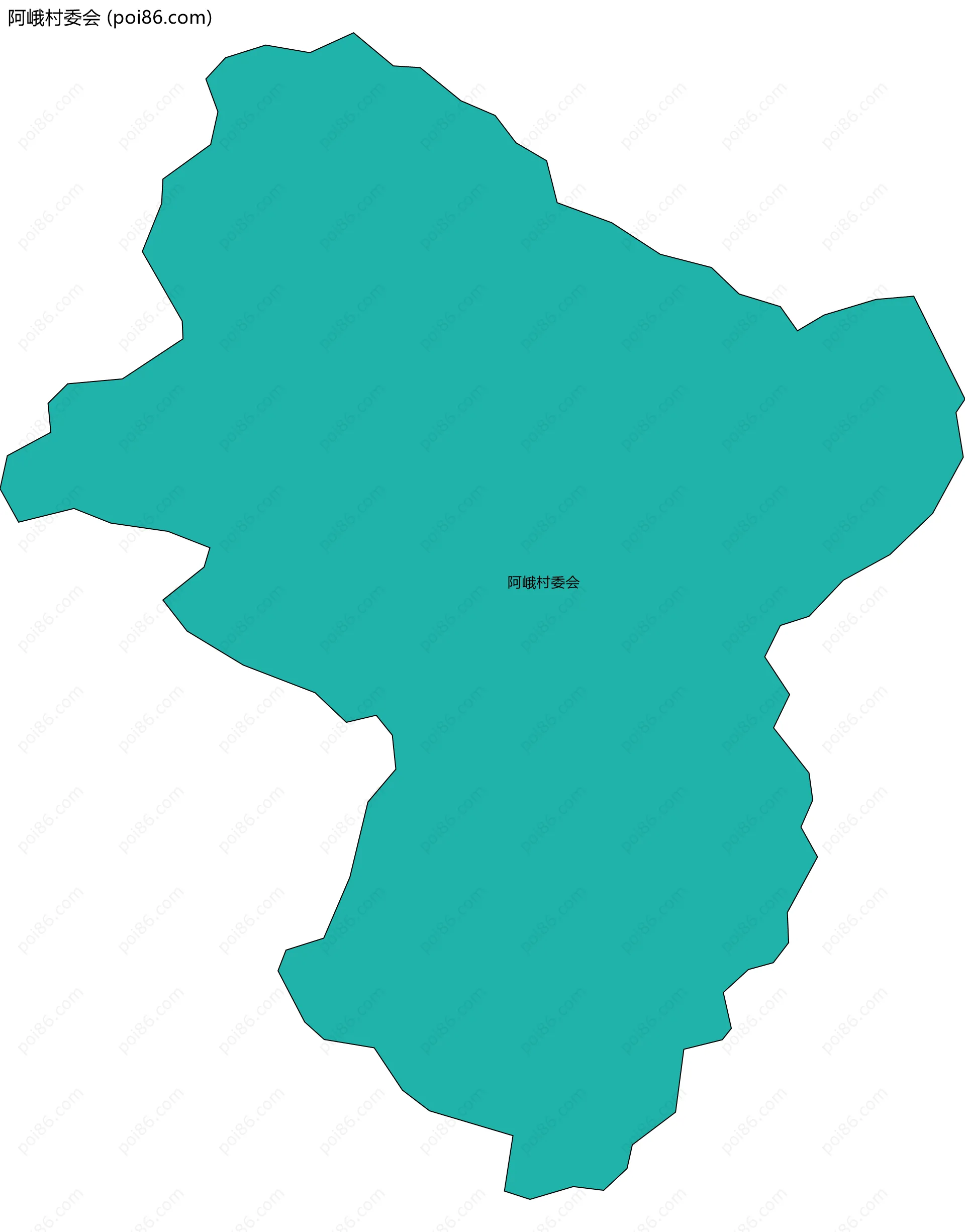 阿峨村委会边界地图