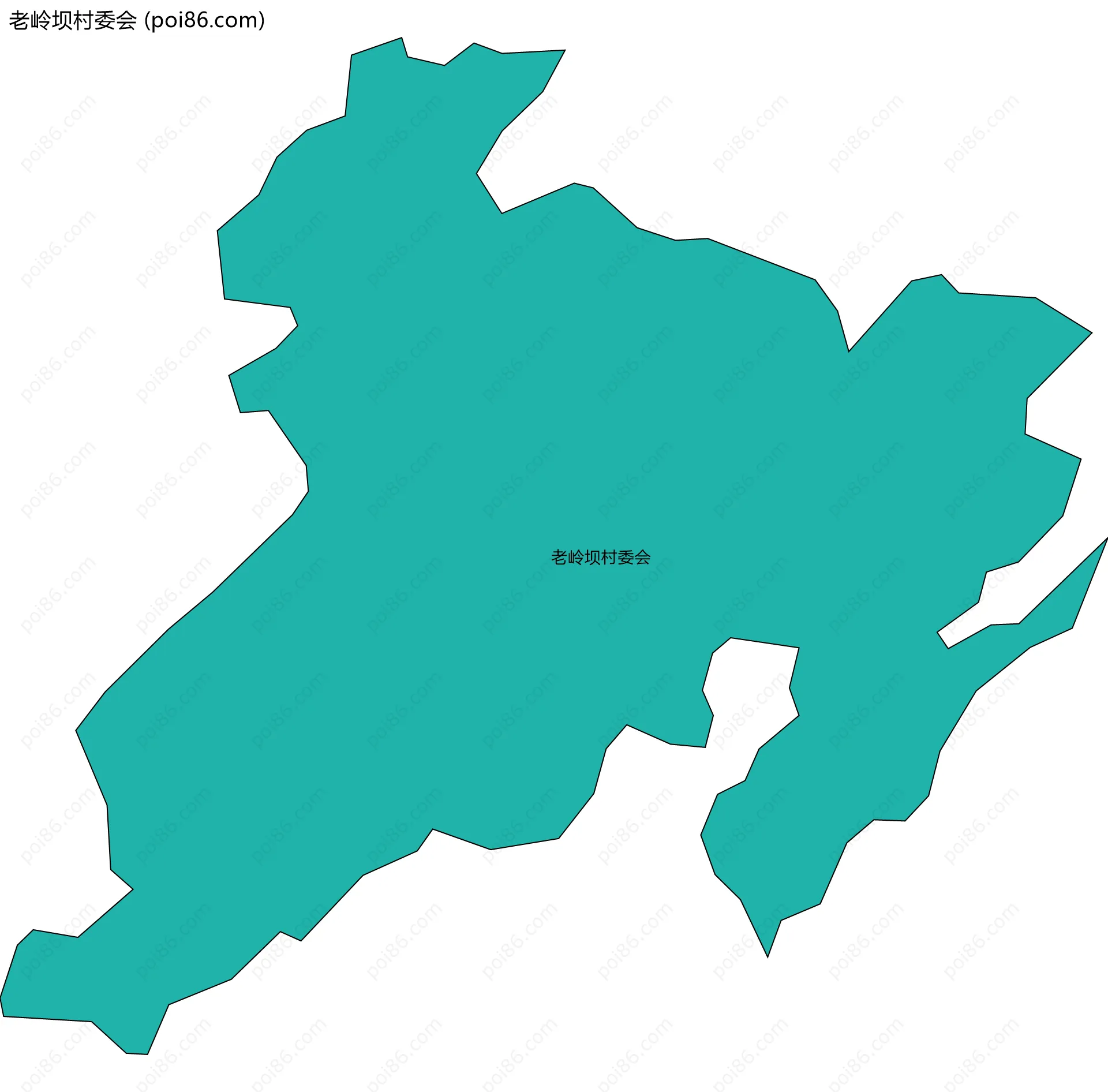 老岭坝村委会边界地图