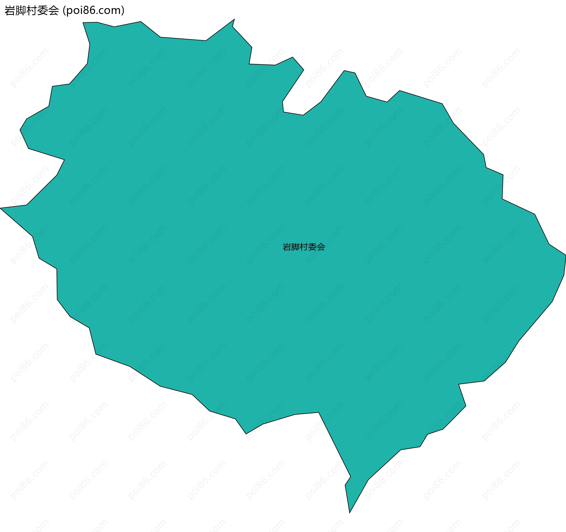 岩脚村委会边界地图