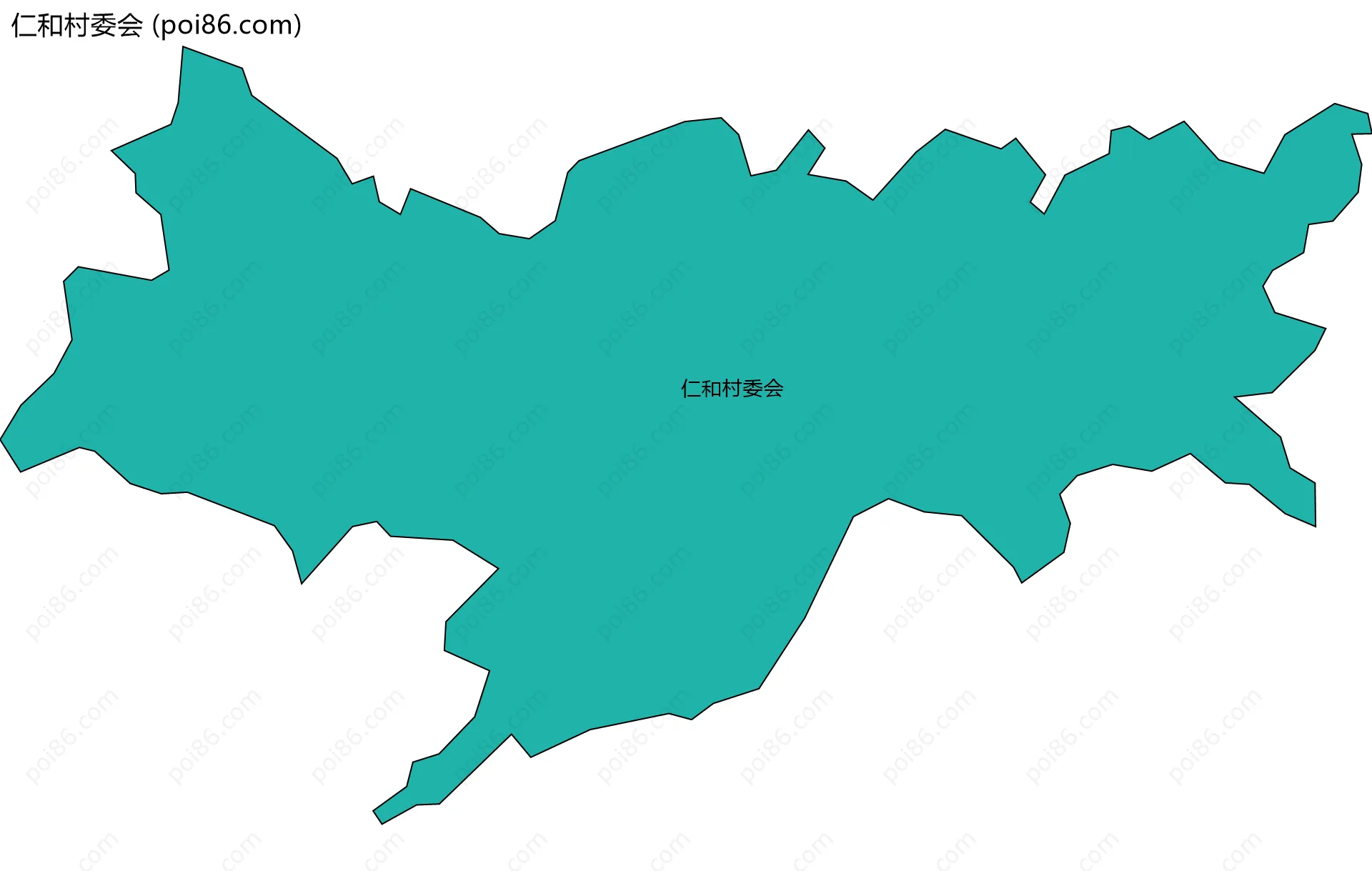 仁和村委会边界地图
