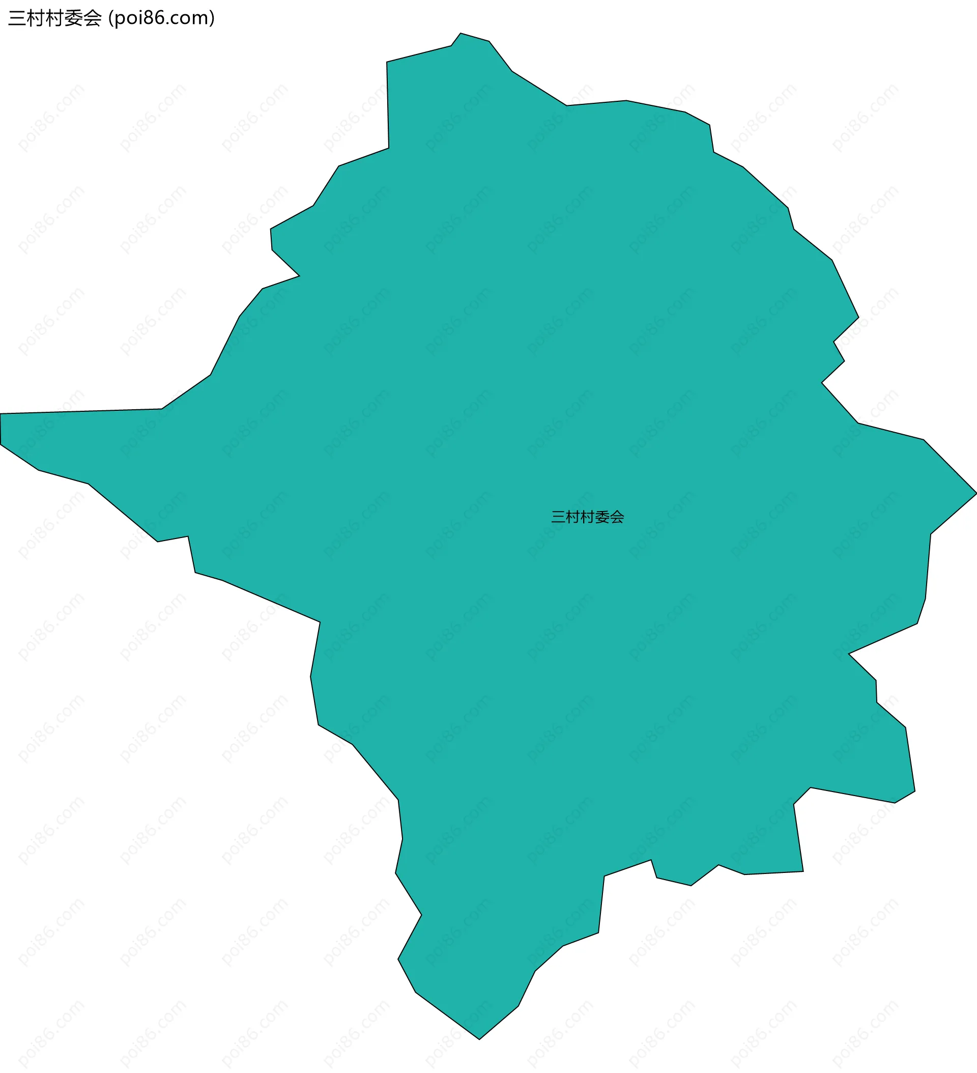 三村村委会边界地图