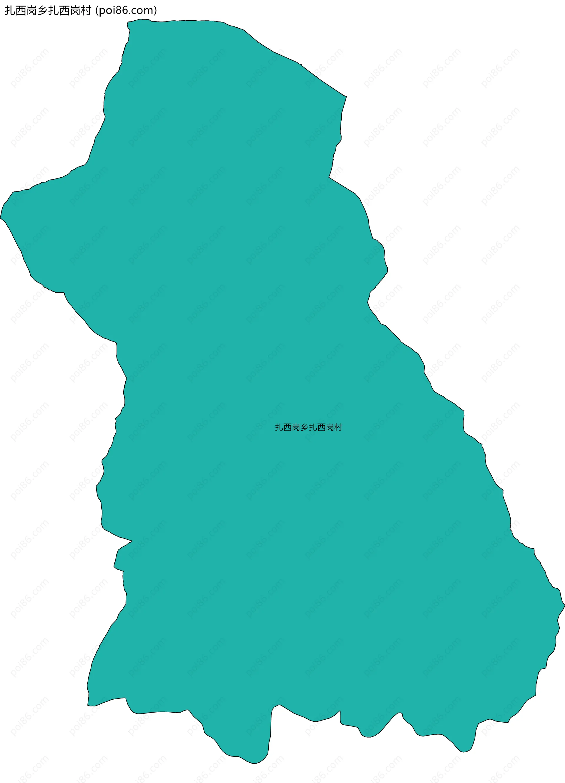 扎西岗乡扎西岗村边界地图