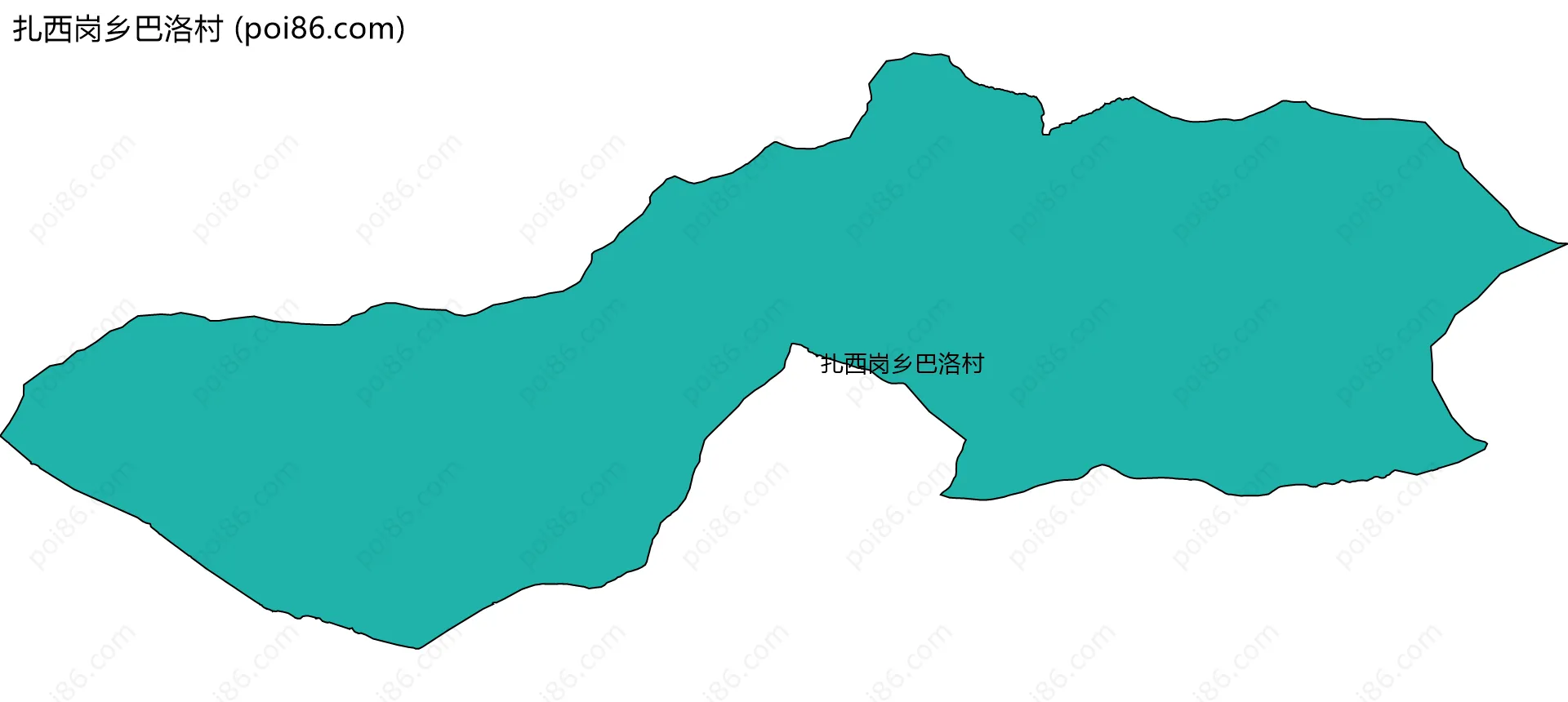 扎西岗乡巴洛村边界地图