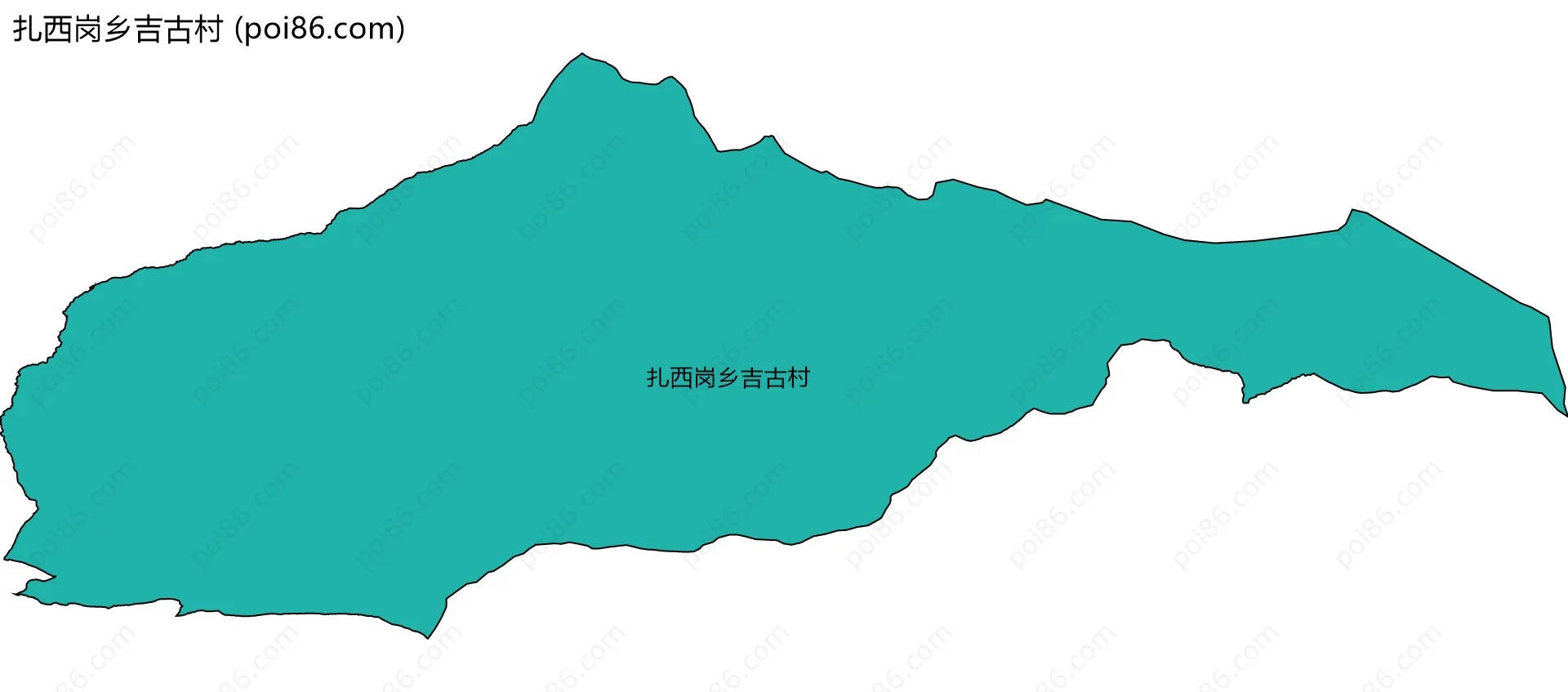 扎西岗乡吉古村边界地图