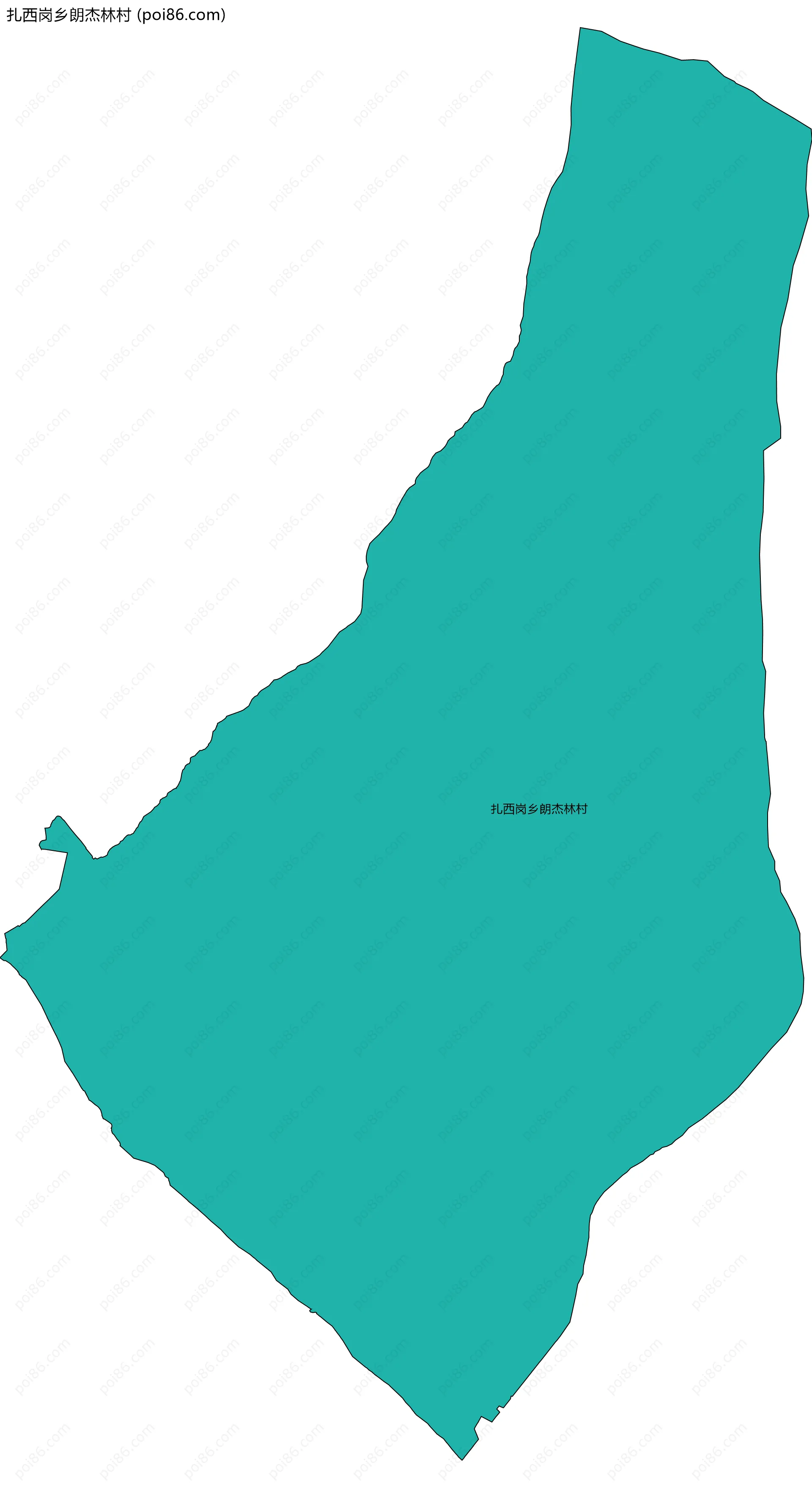扎西岗乡朗杰林村边界地图