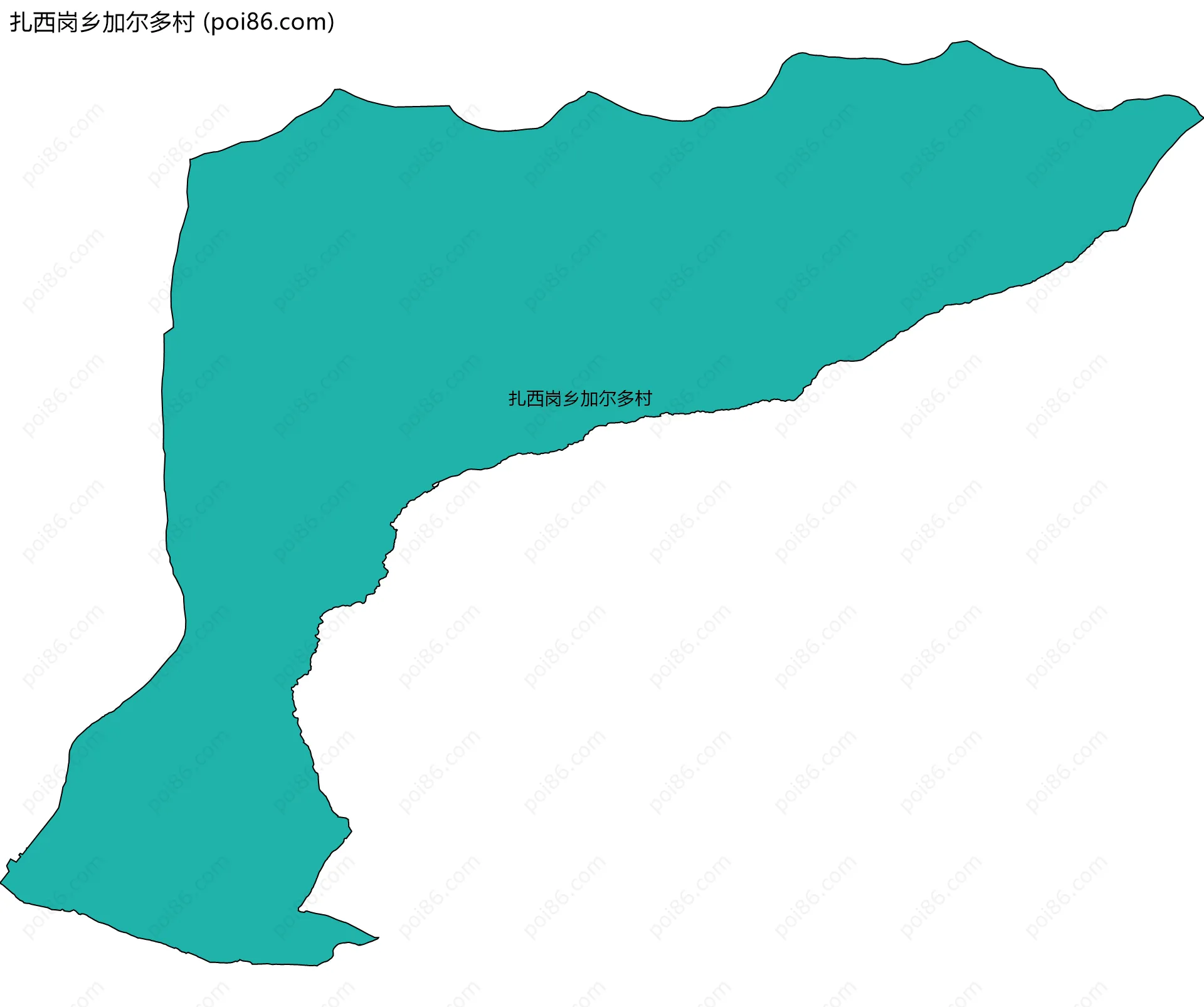 扎西岗乡加尔多村边界地图