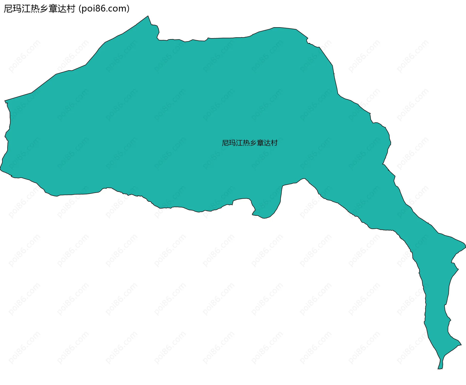 尼玛江热乡章达村边界地图