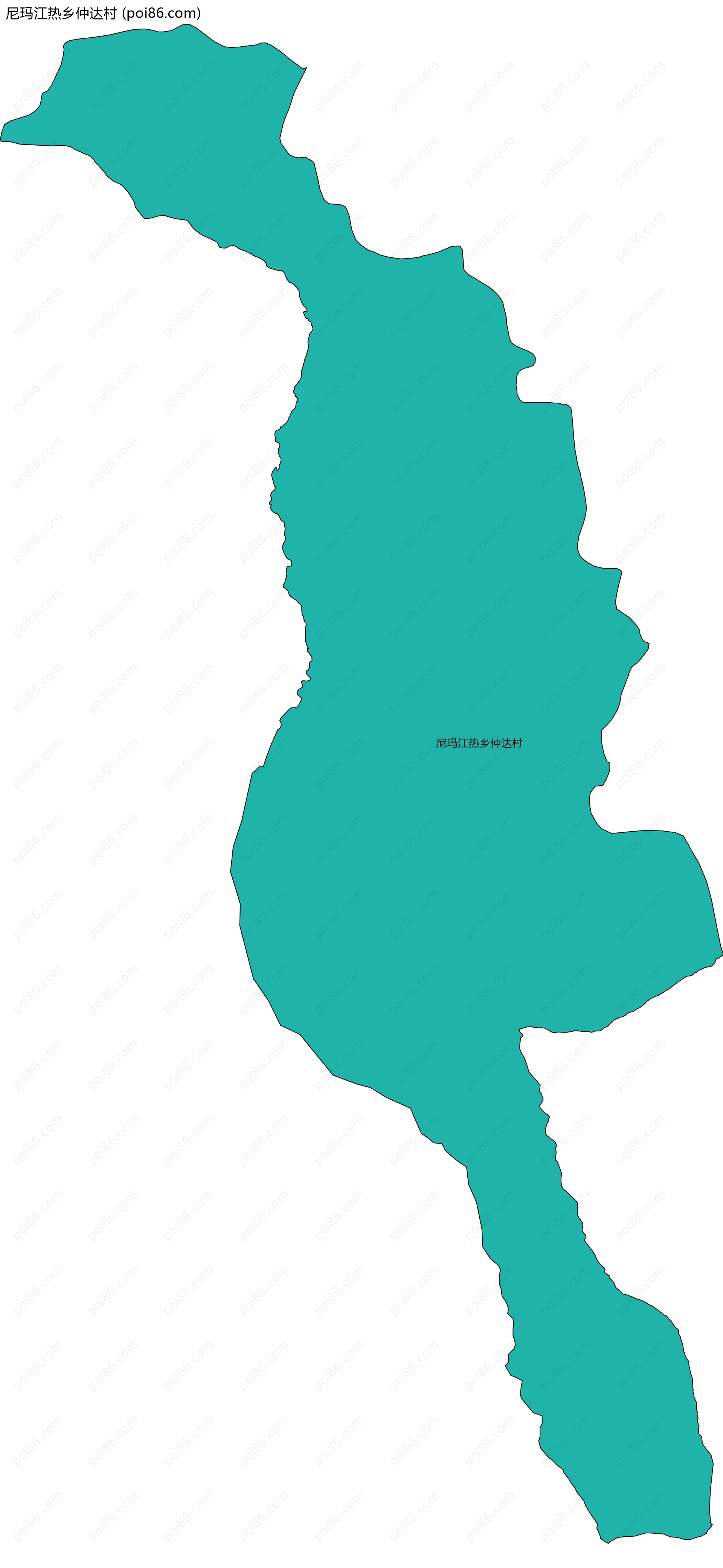 尼玛江热乡仲达村边界地图