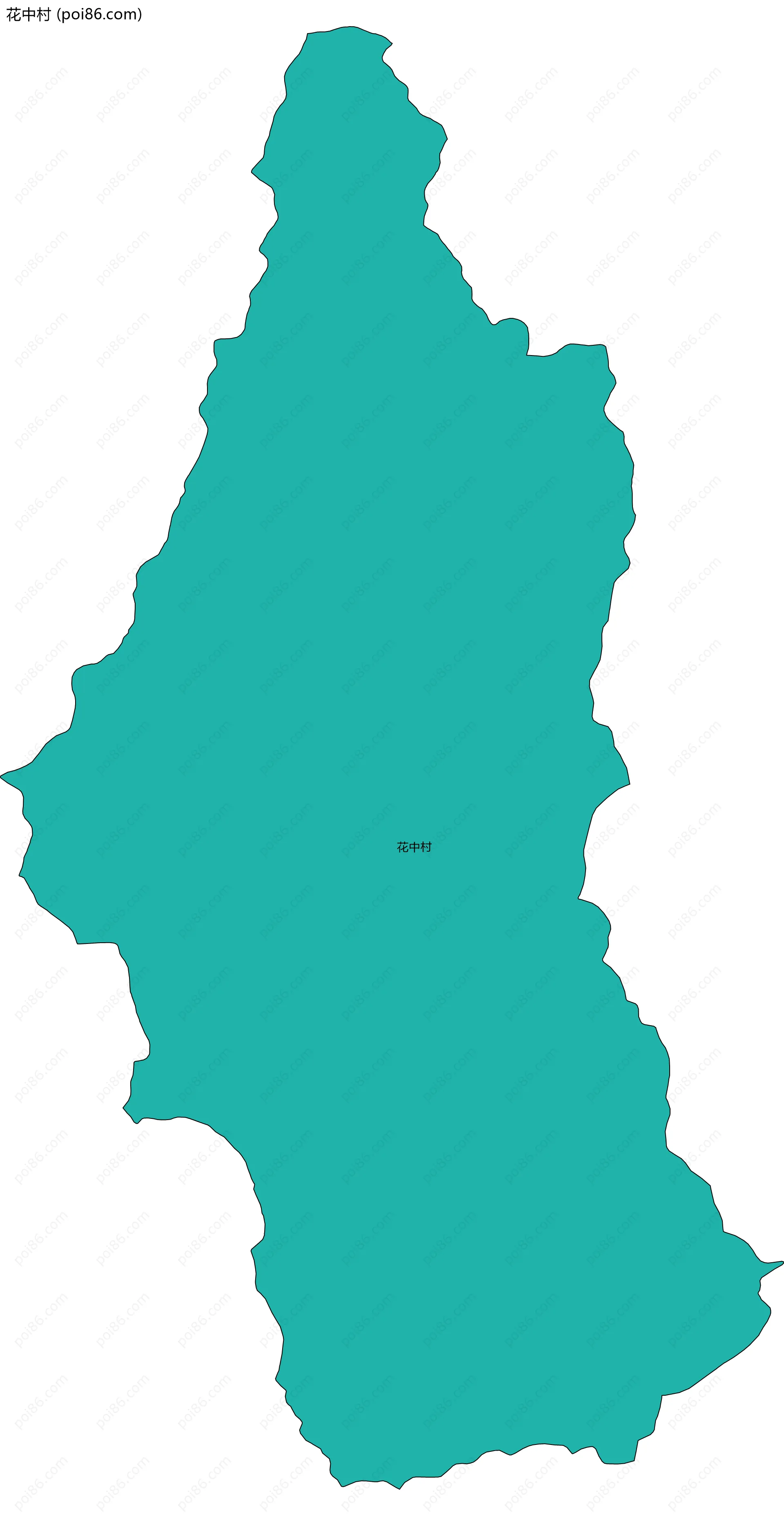 花中村边界地图