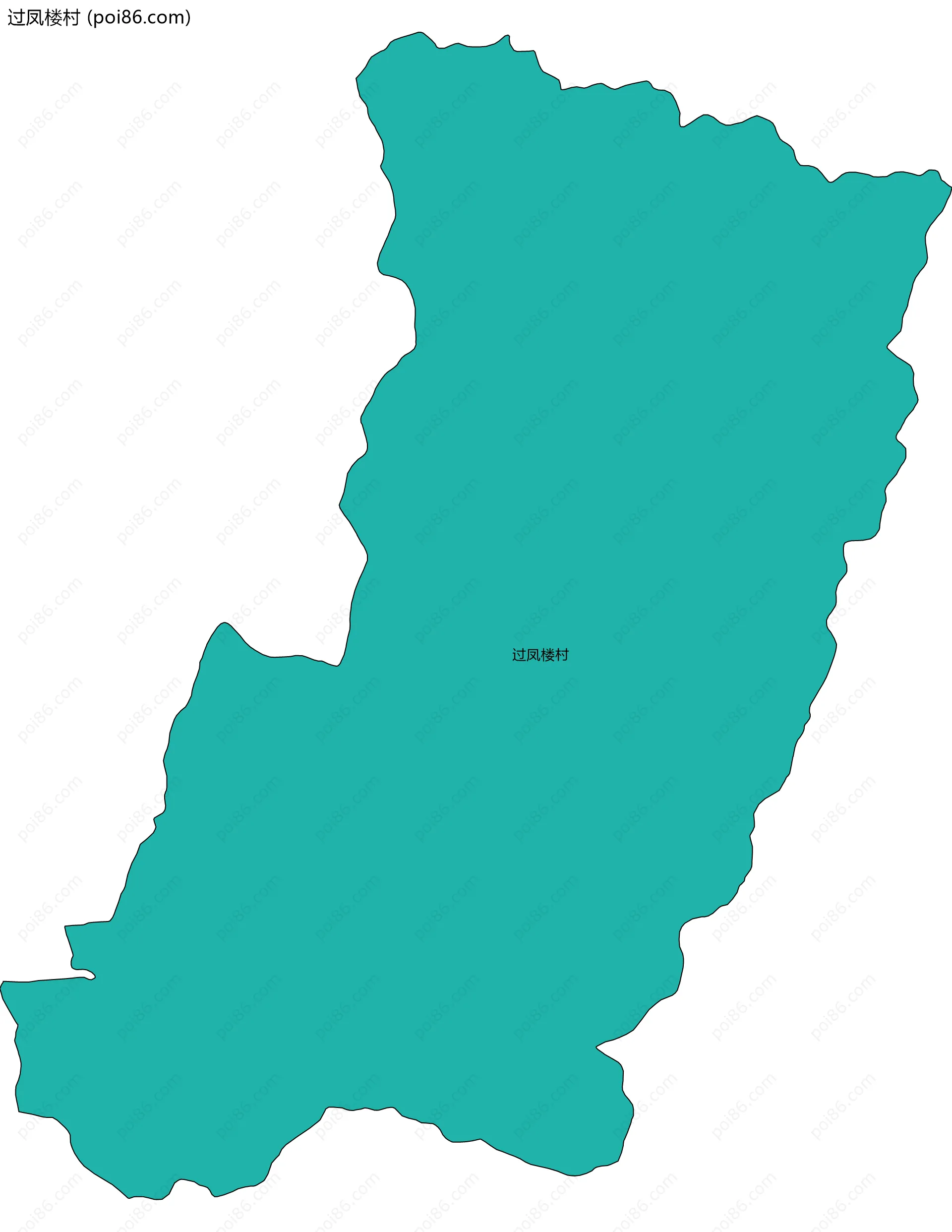 过凤楼村边界地图