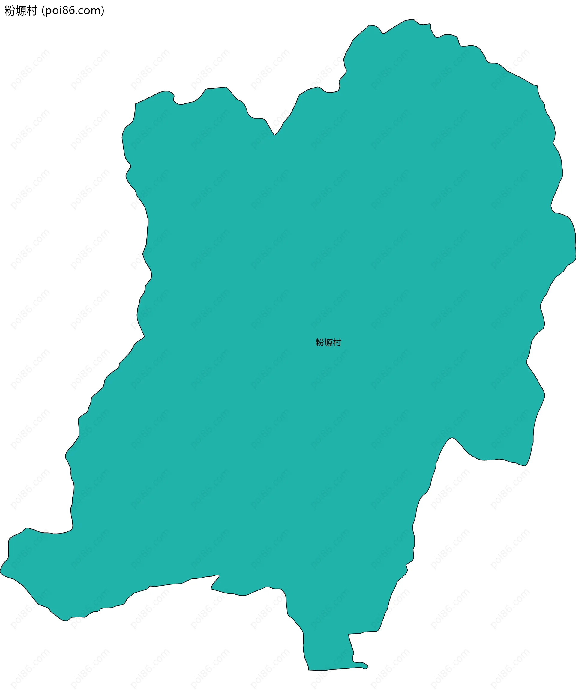 粉塬村边界地图