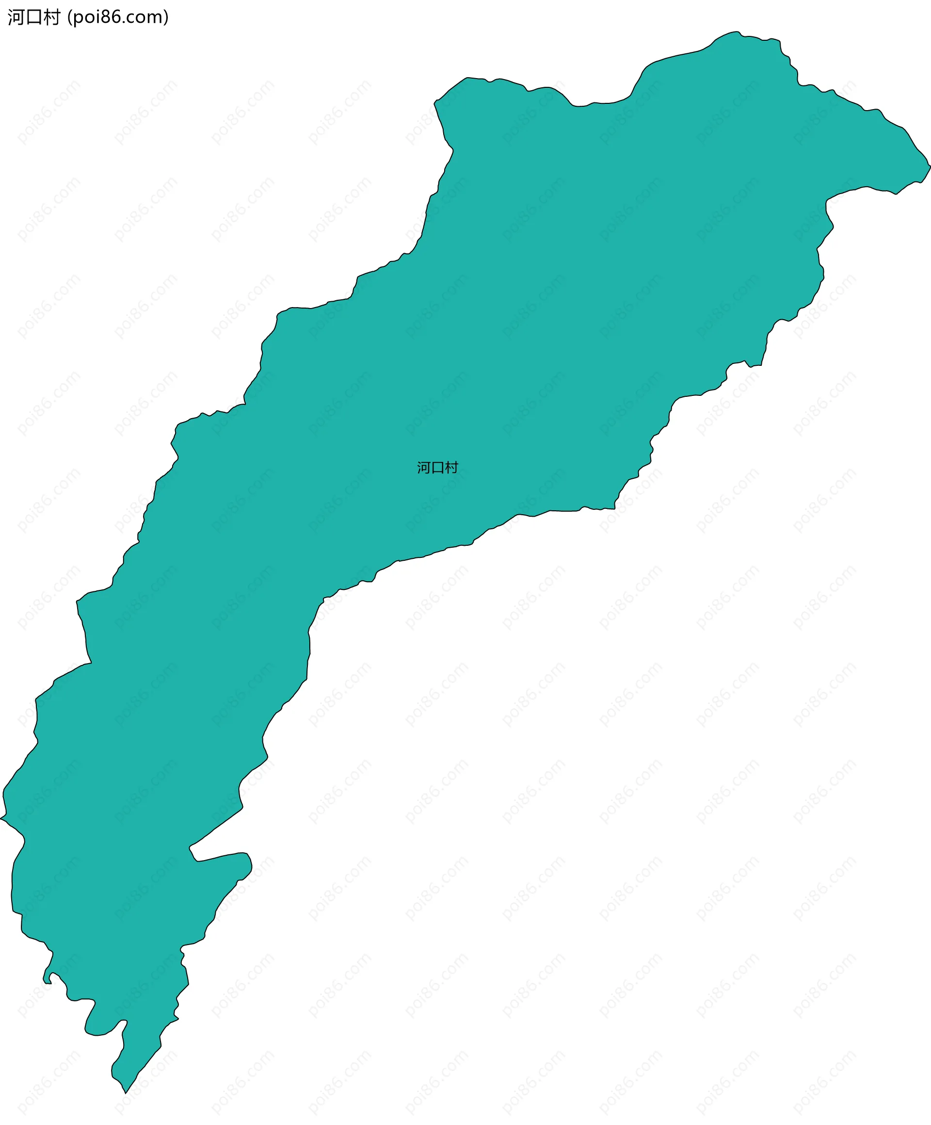 河口村边界地图