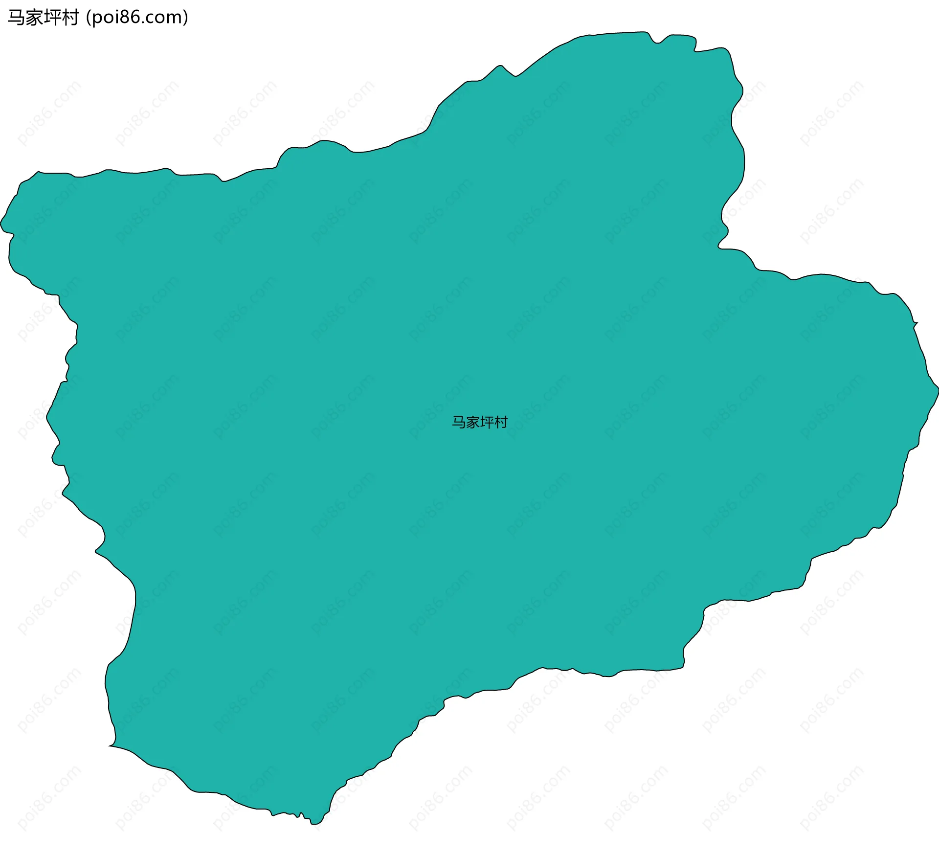 马家坪村边界地图
