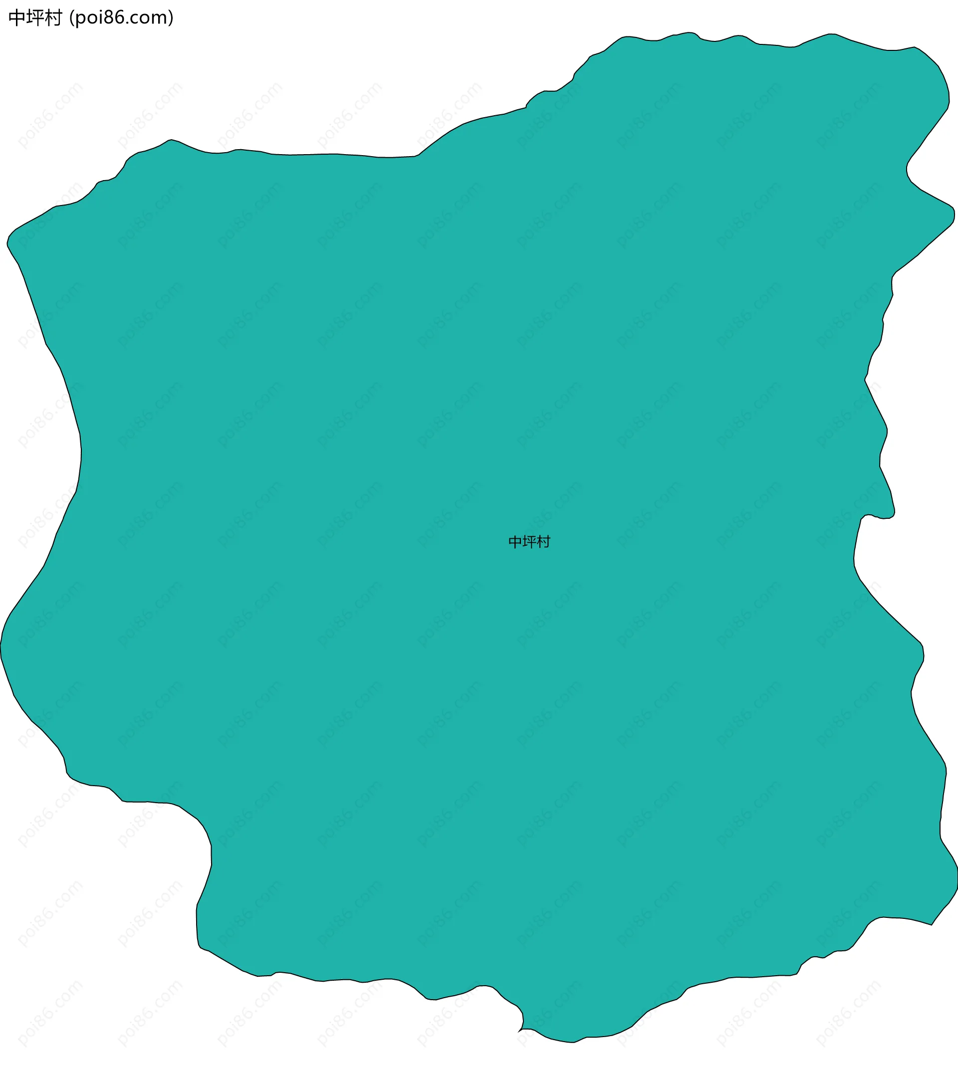 中坪村边界地图