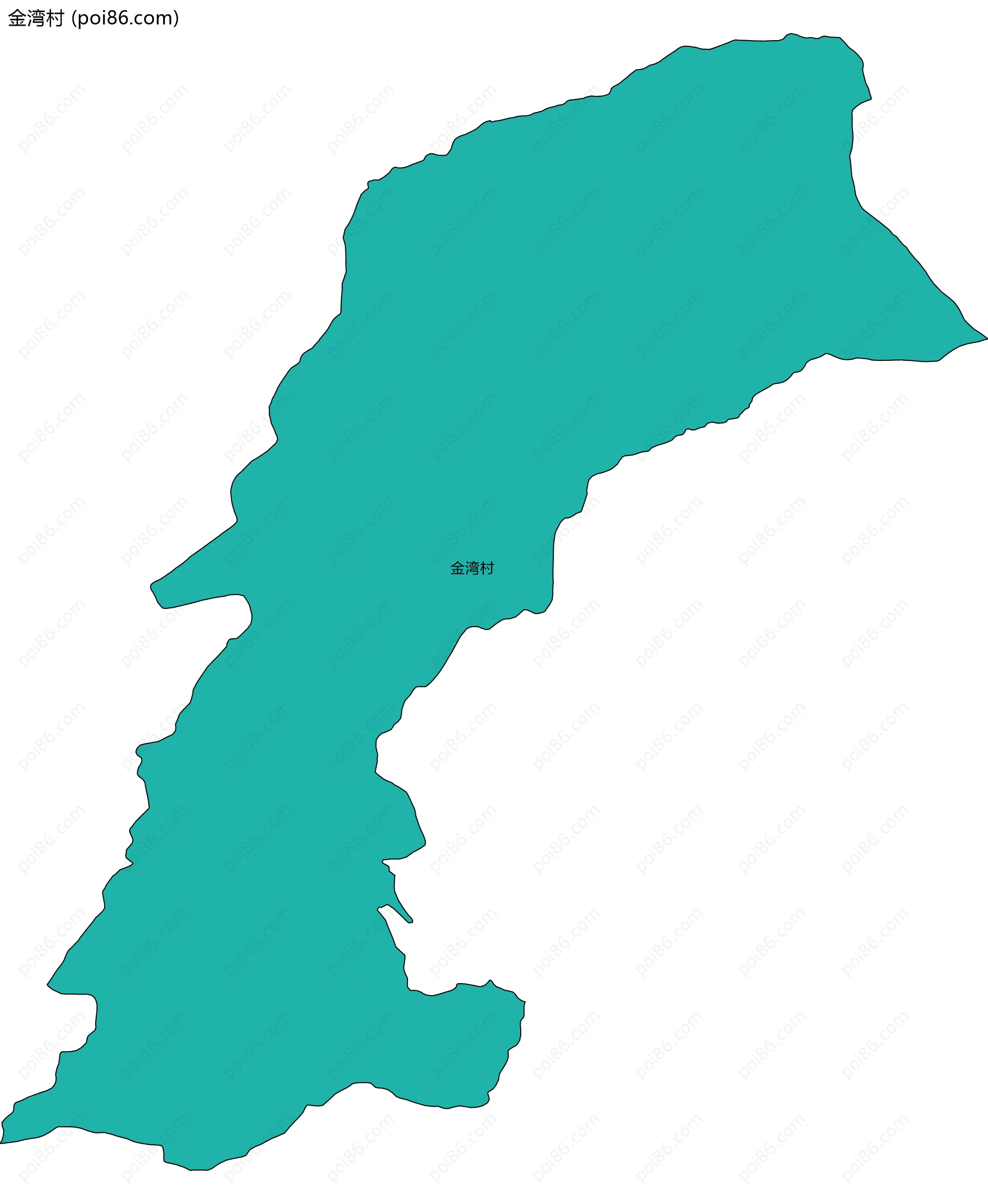 金湾村边界地图