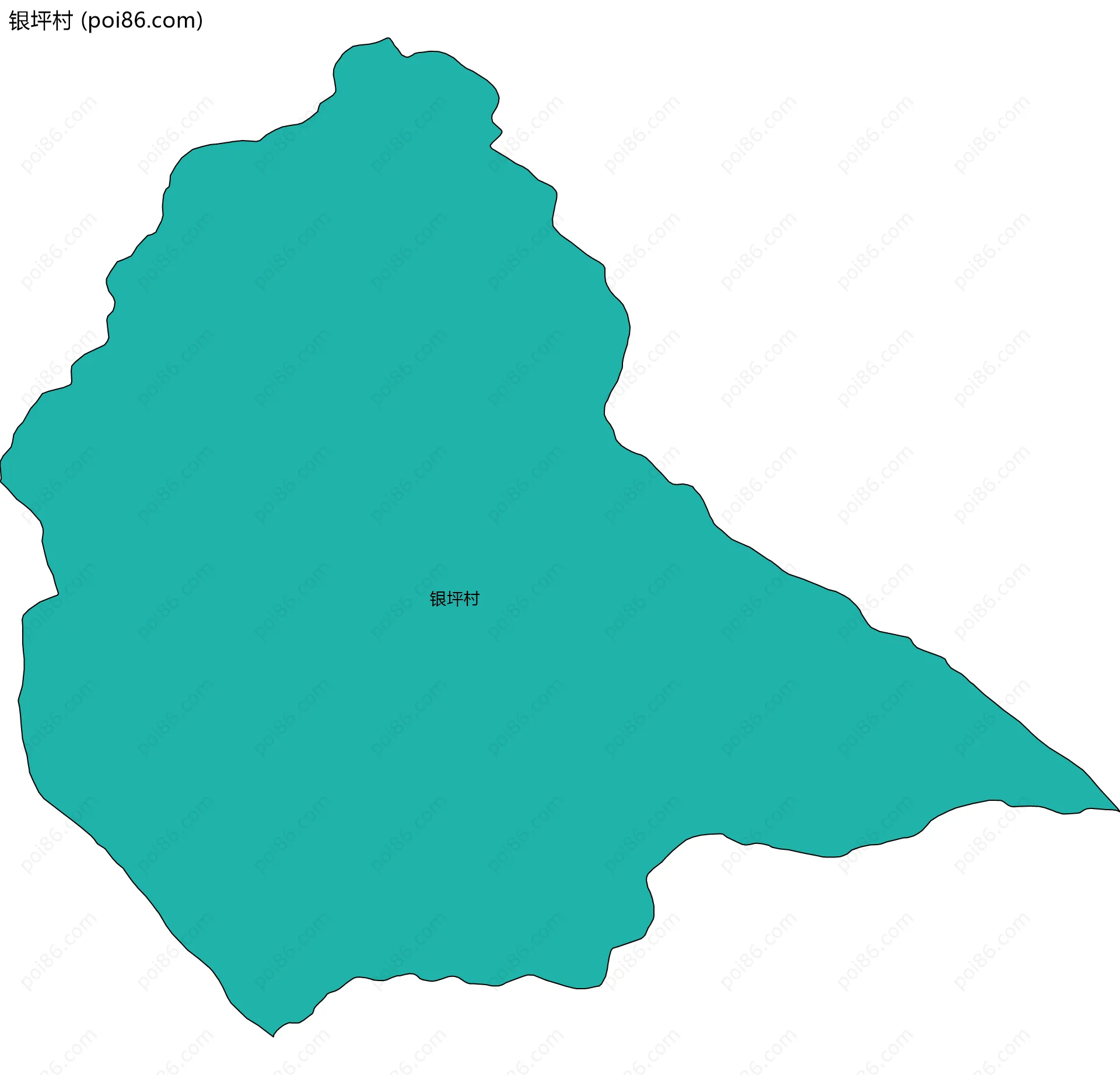 银坪村边界地图
