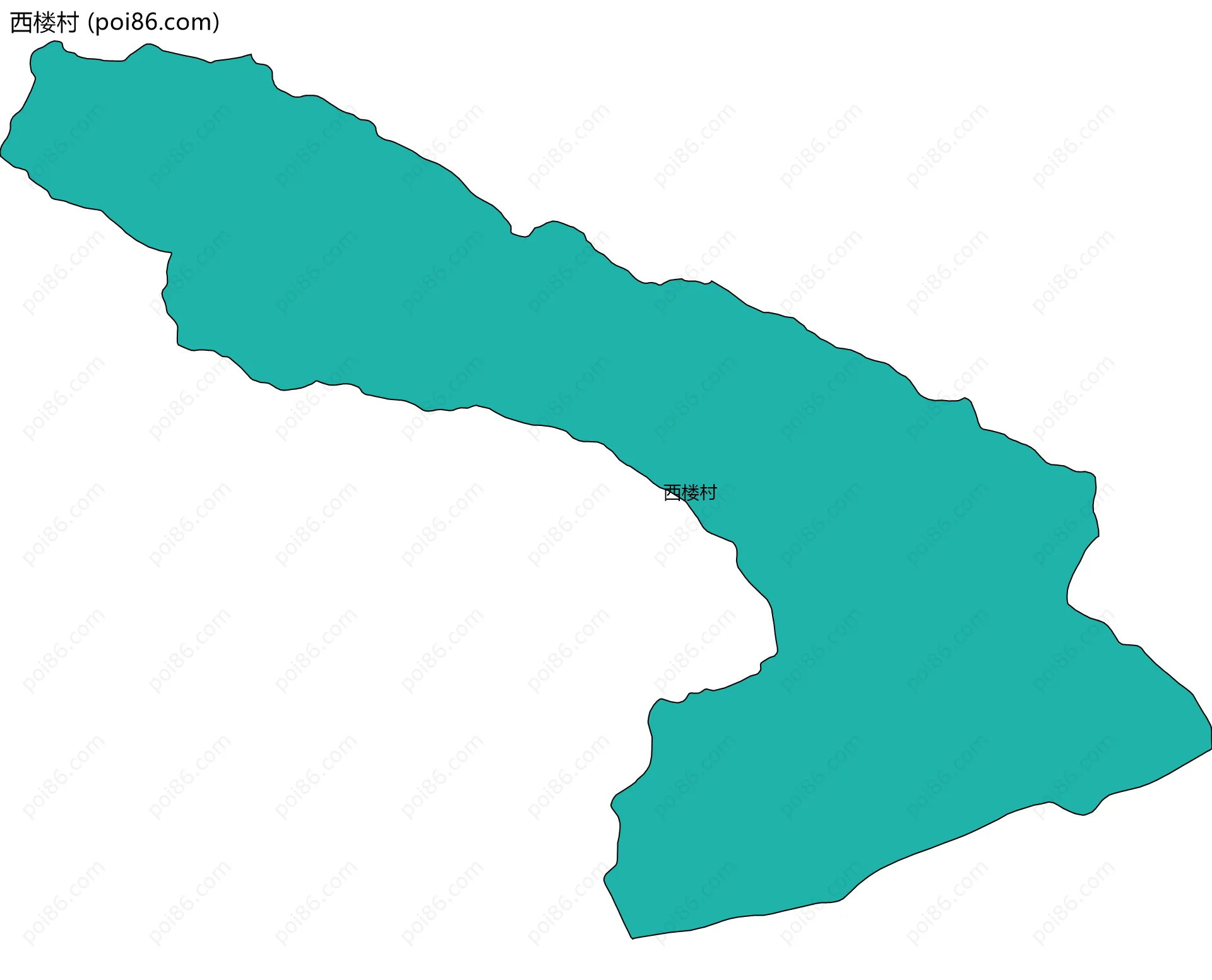 西楼村边界地图