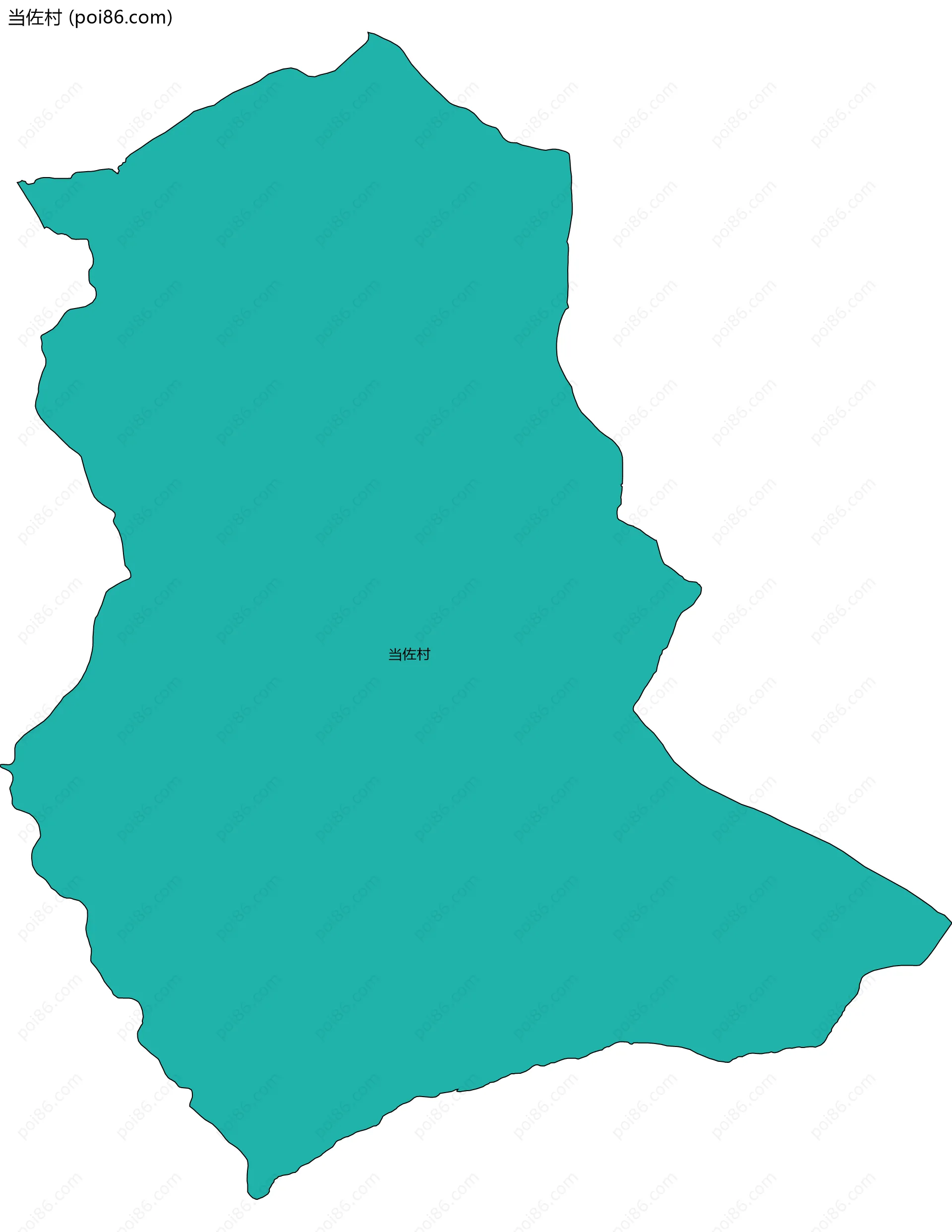 当佐村边界地图