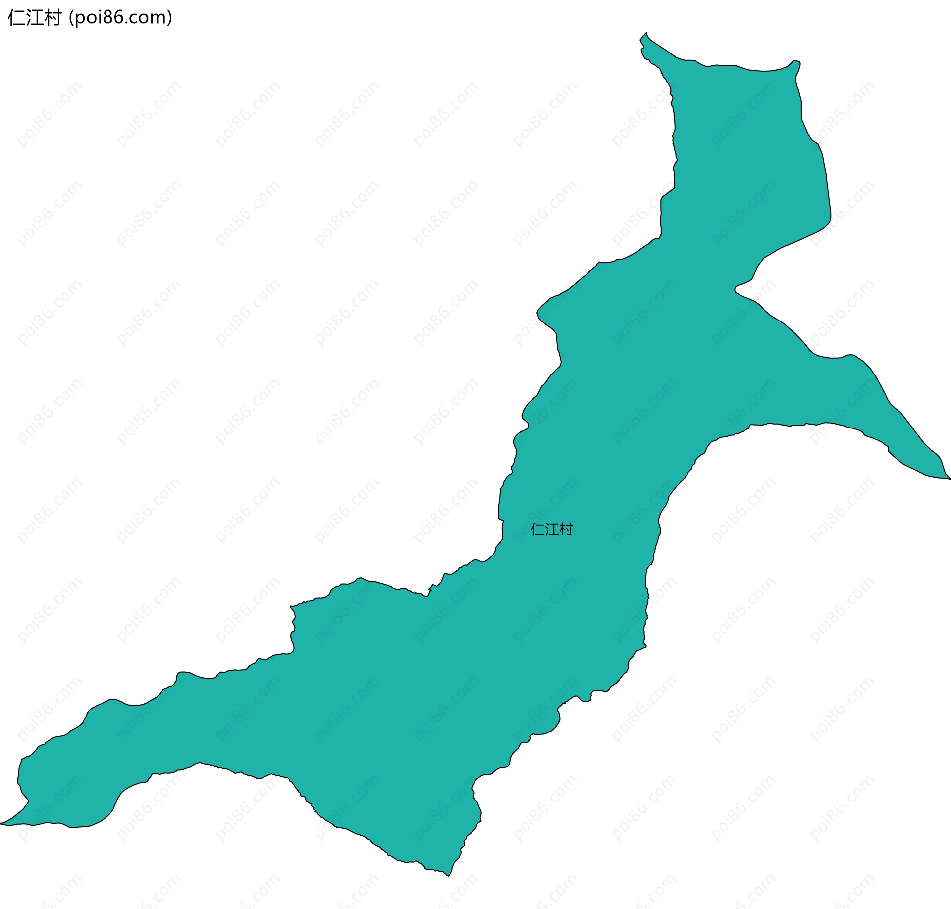 仁江村边界地图