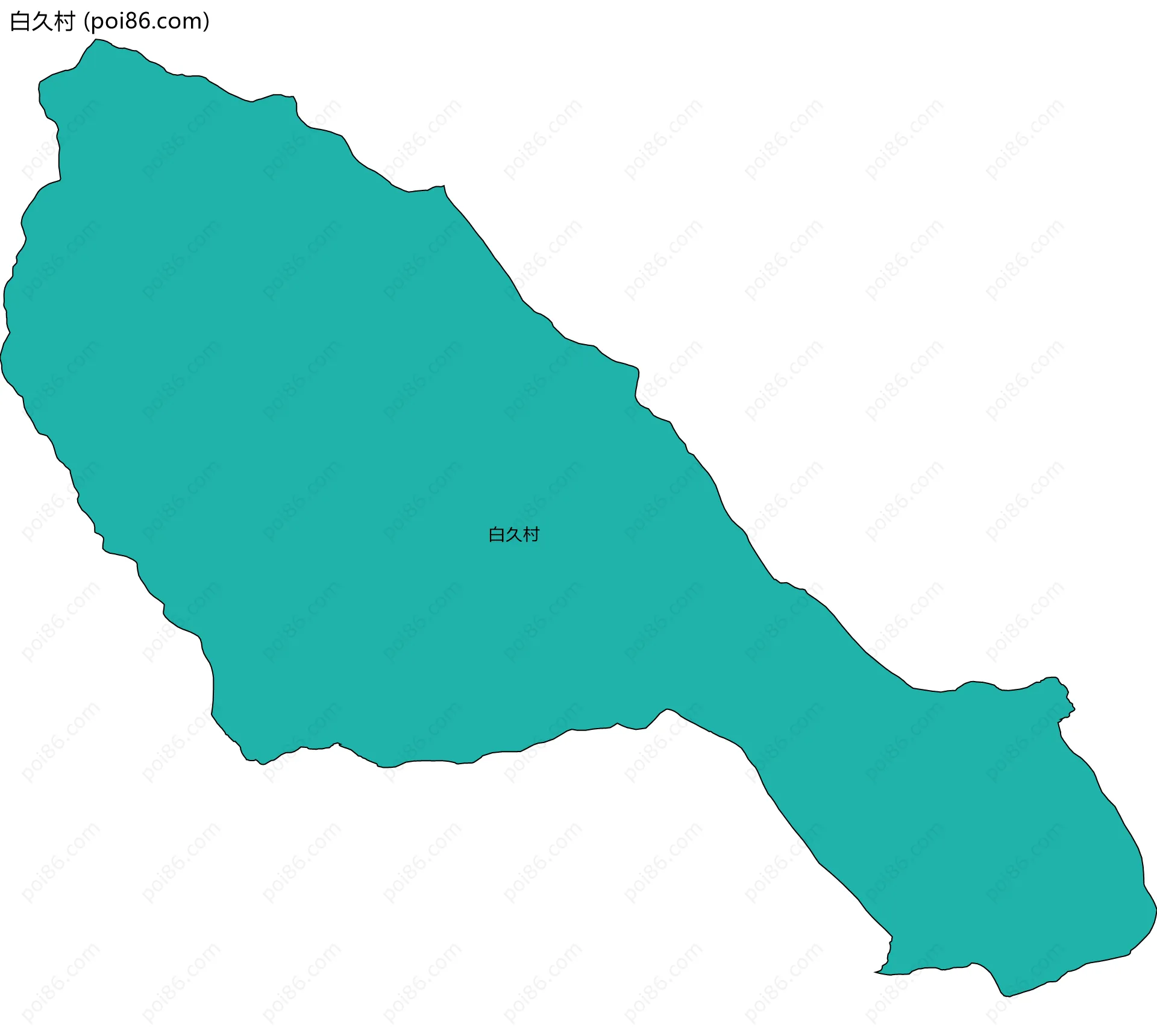 白久村边界地图