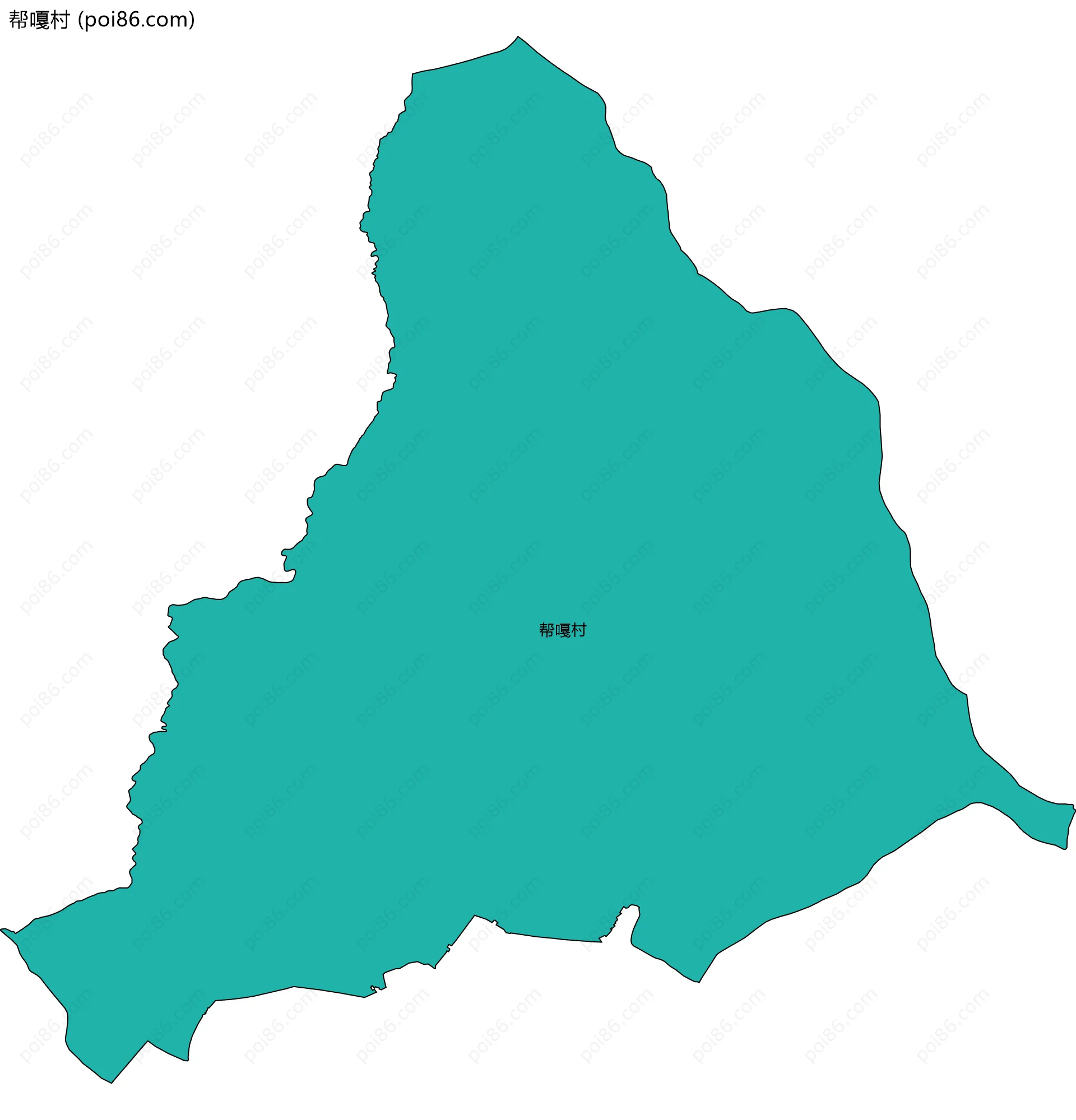 帮嘎村边界地图
