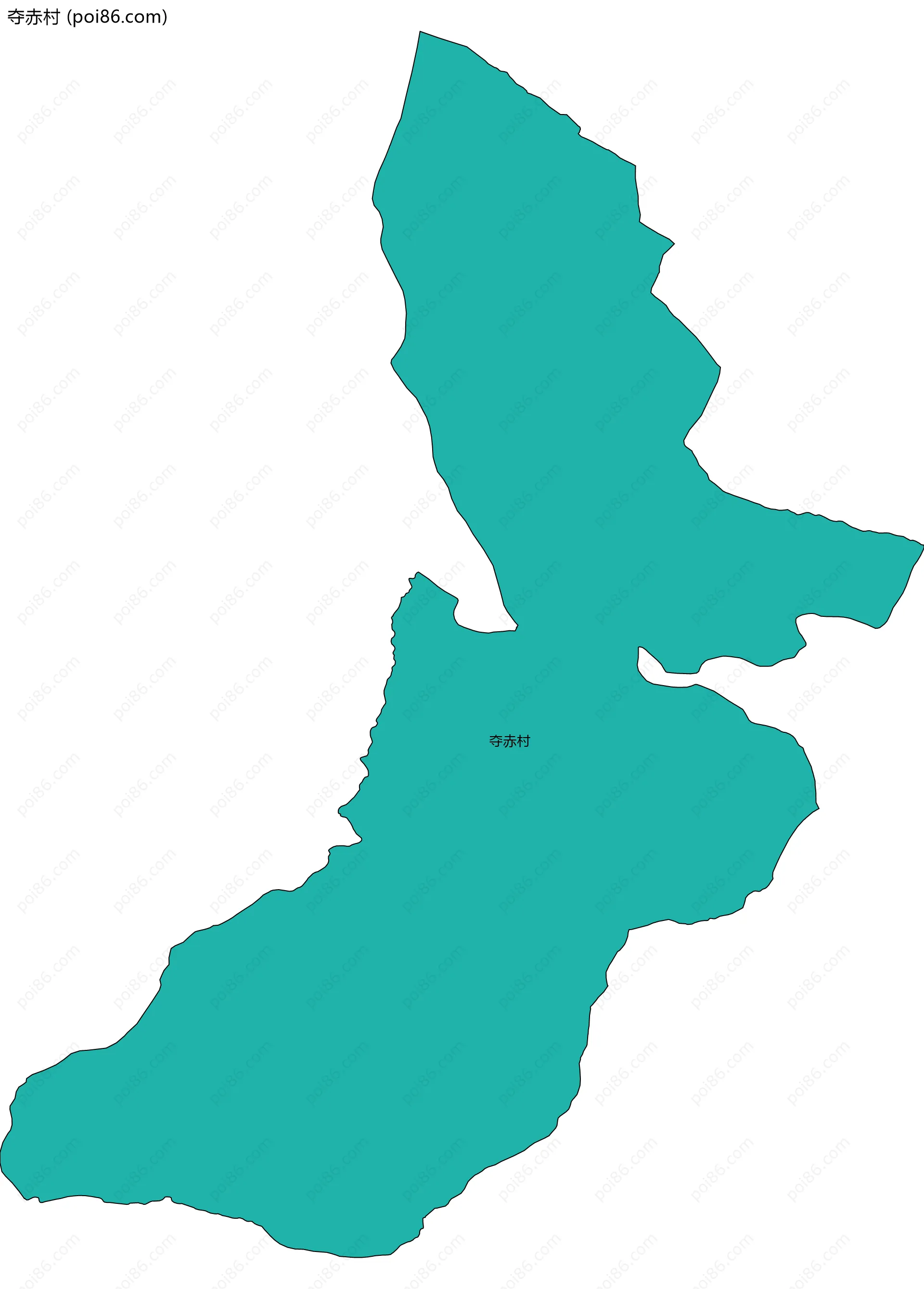 夺赤村边界地图