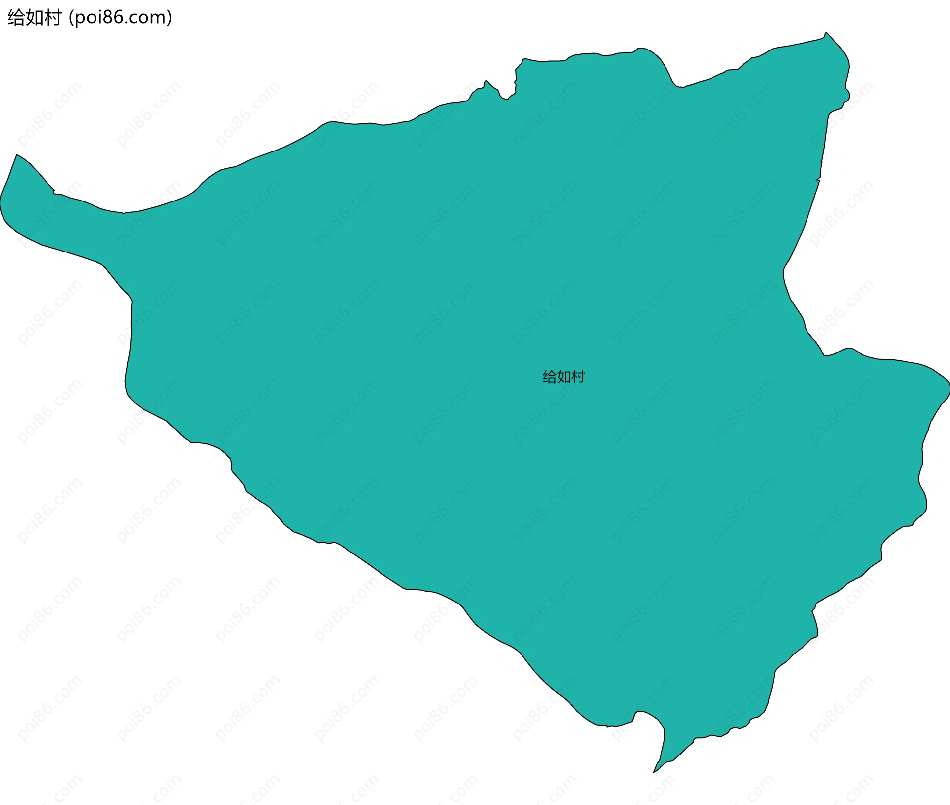 给如村边界地图