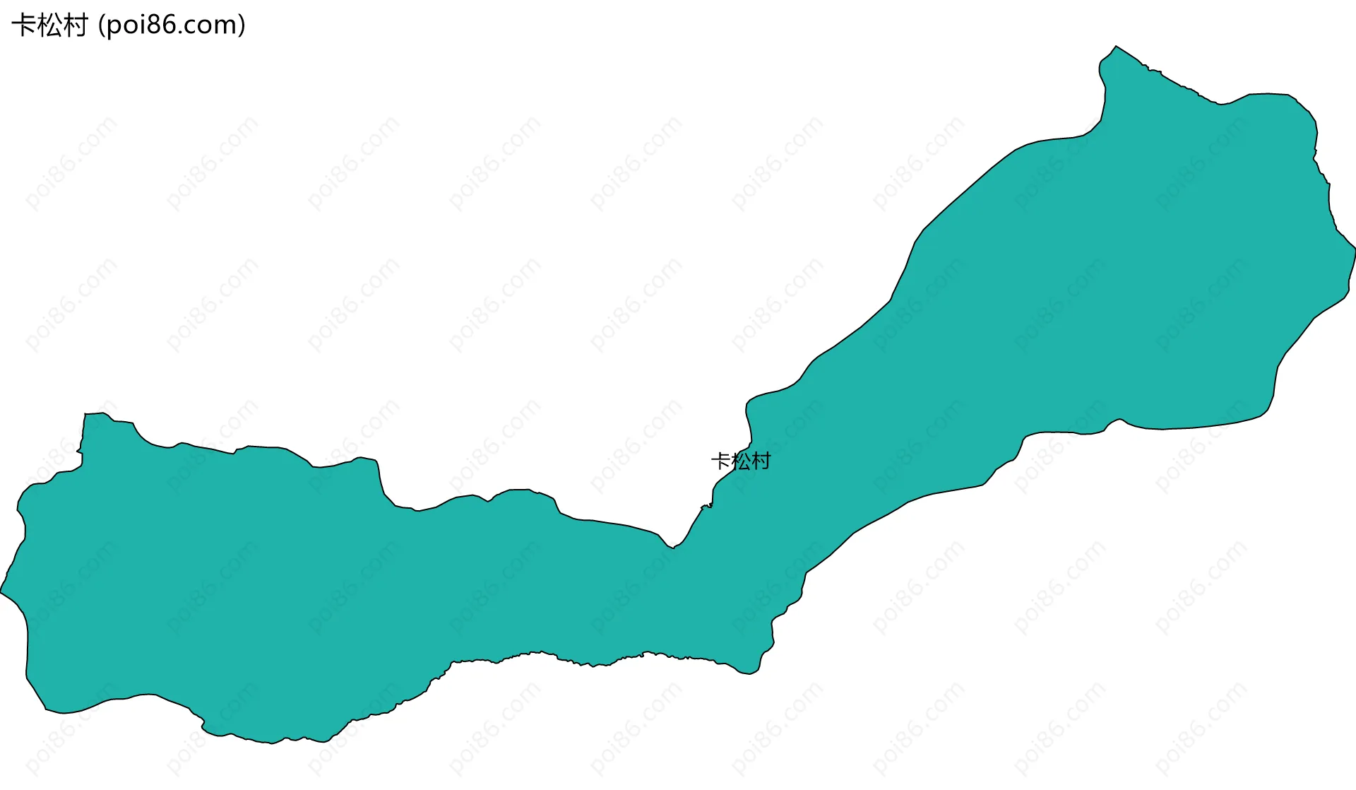 卡松村边界地图