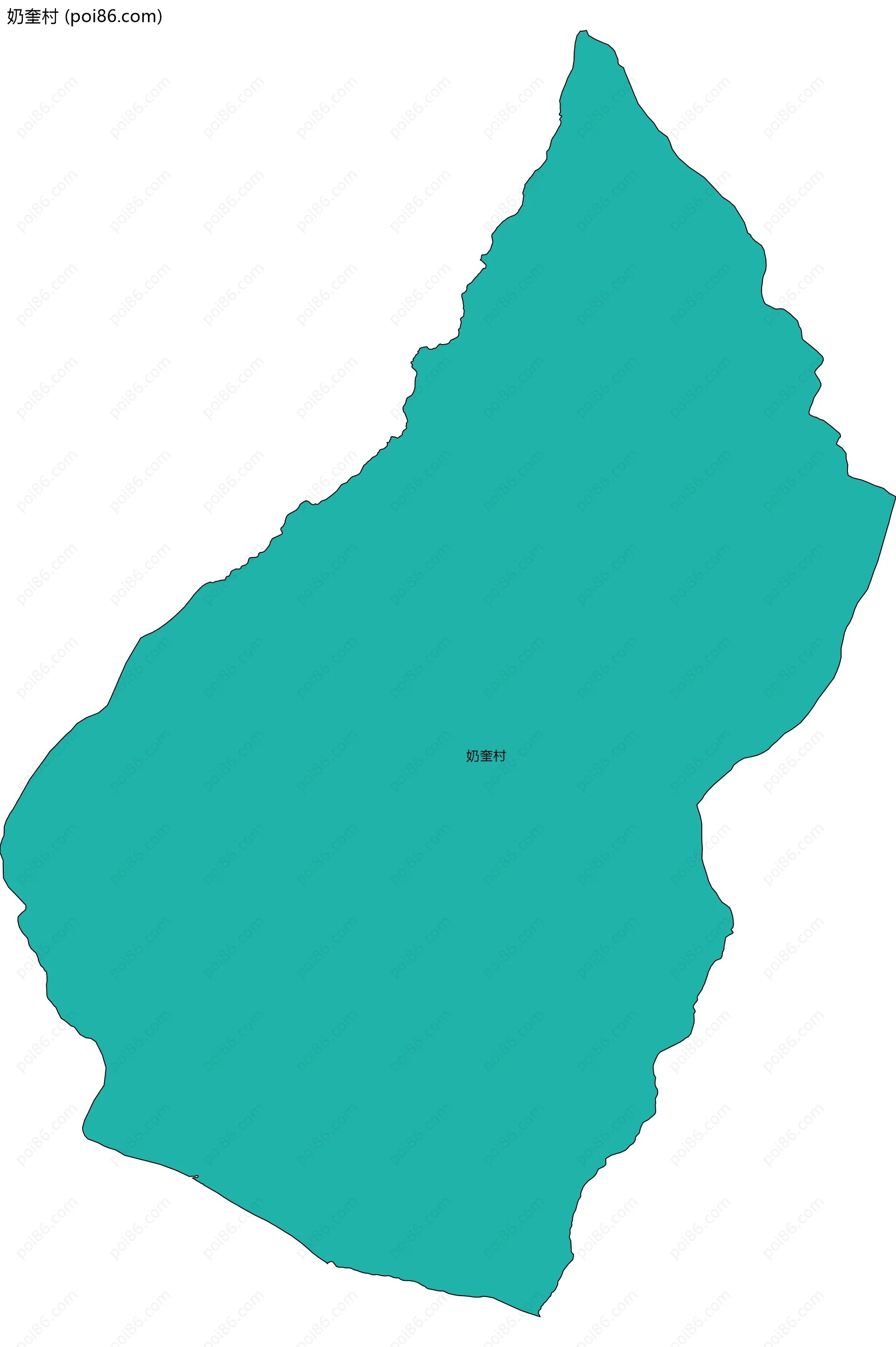 奶奎村边界地图