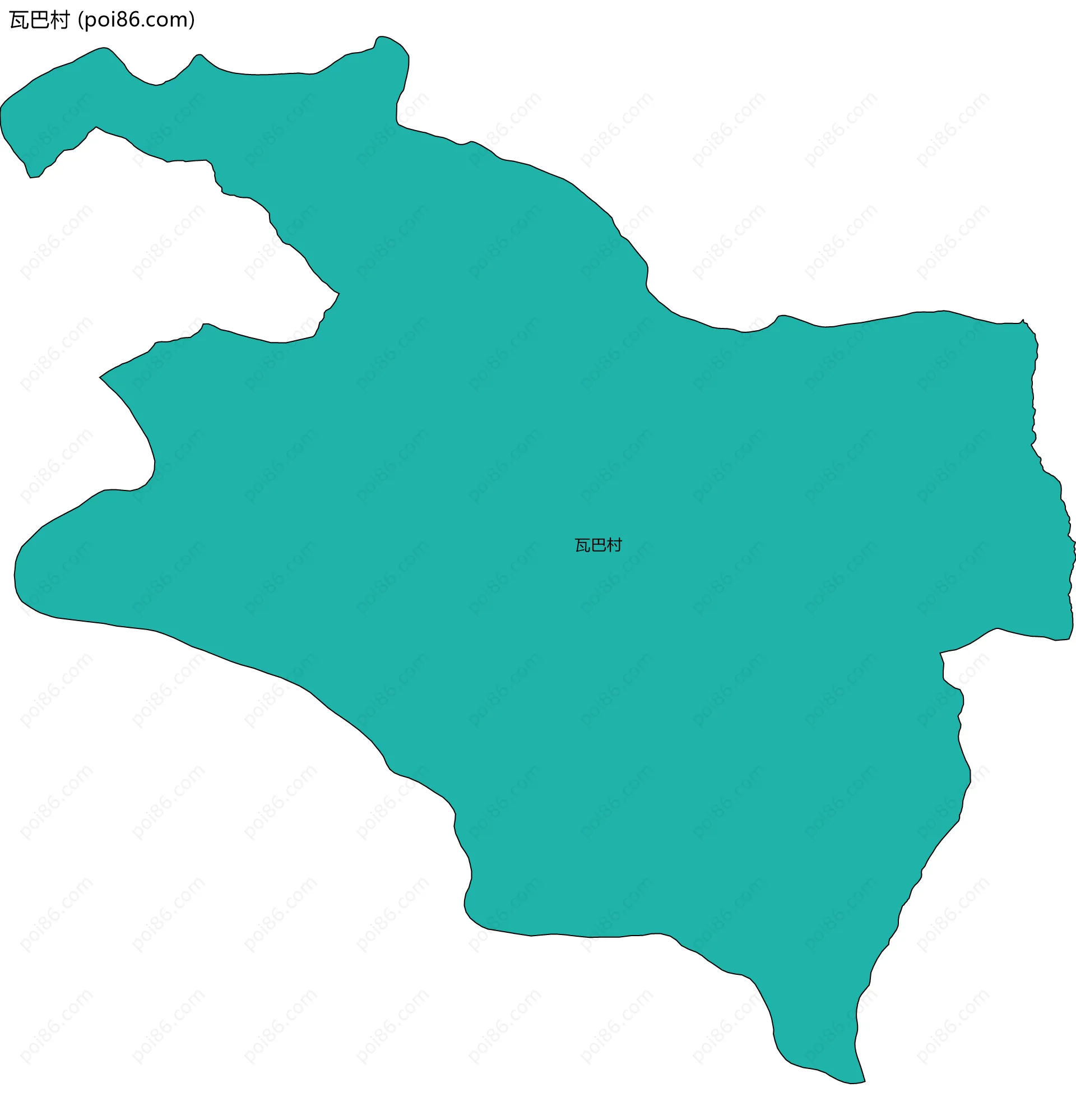 瓦巴村边界地图