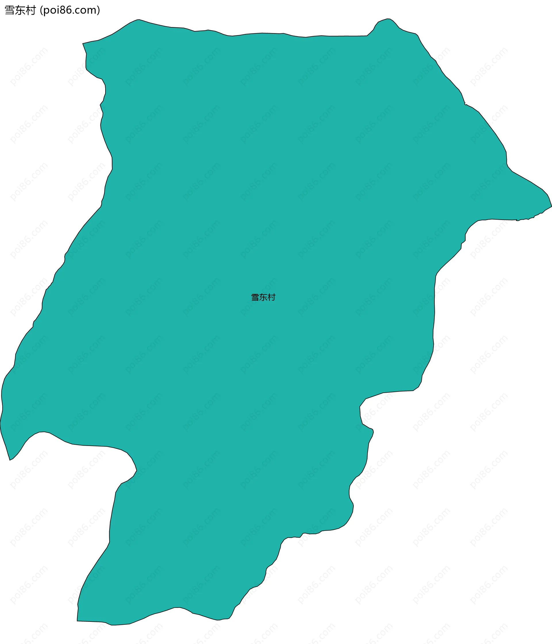 雪东村边界地图