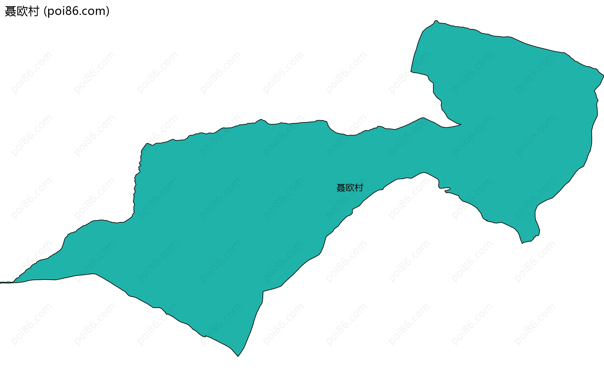 聂欧村边界地图
