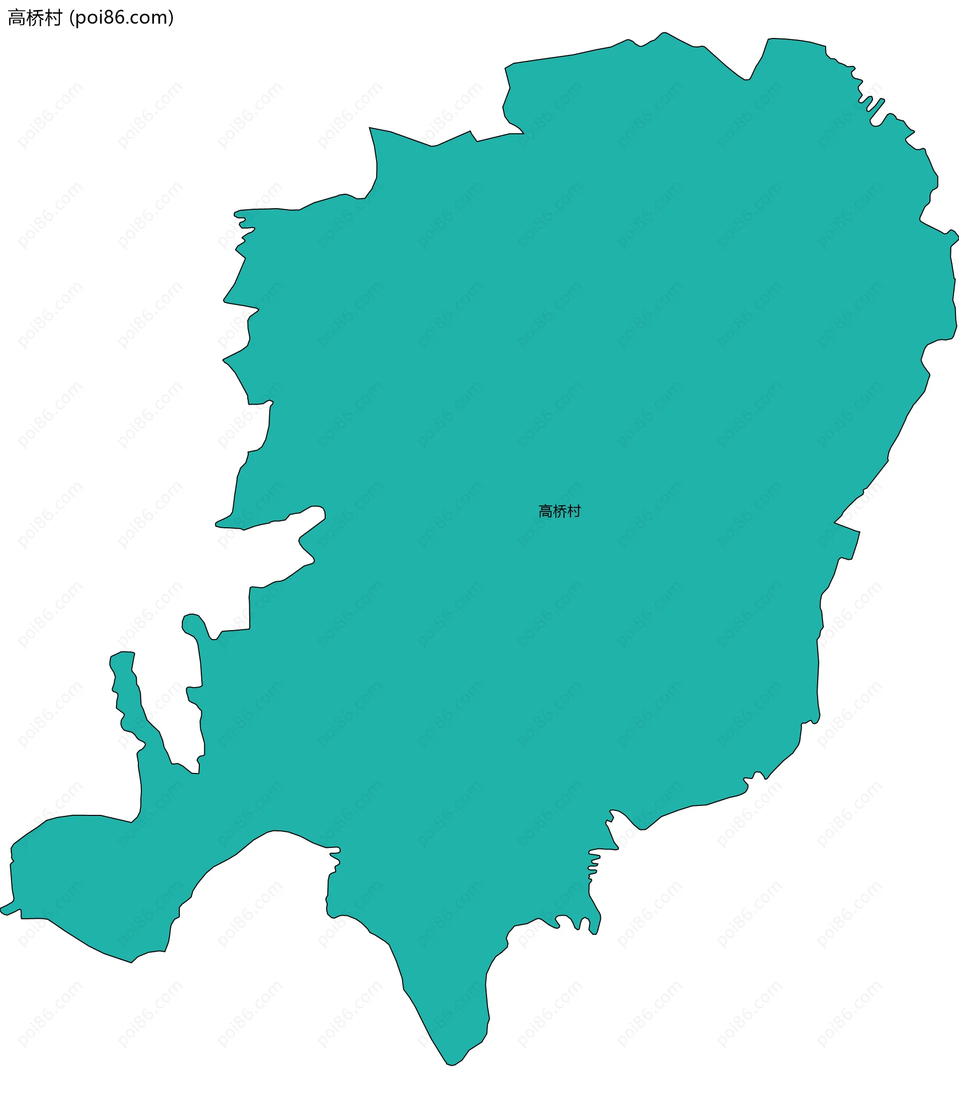 高桥村边界地图