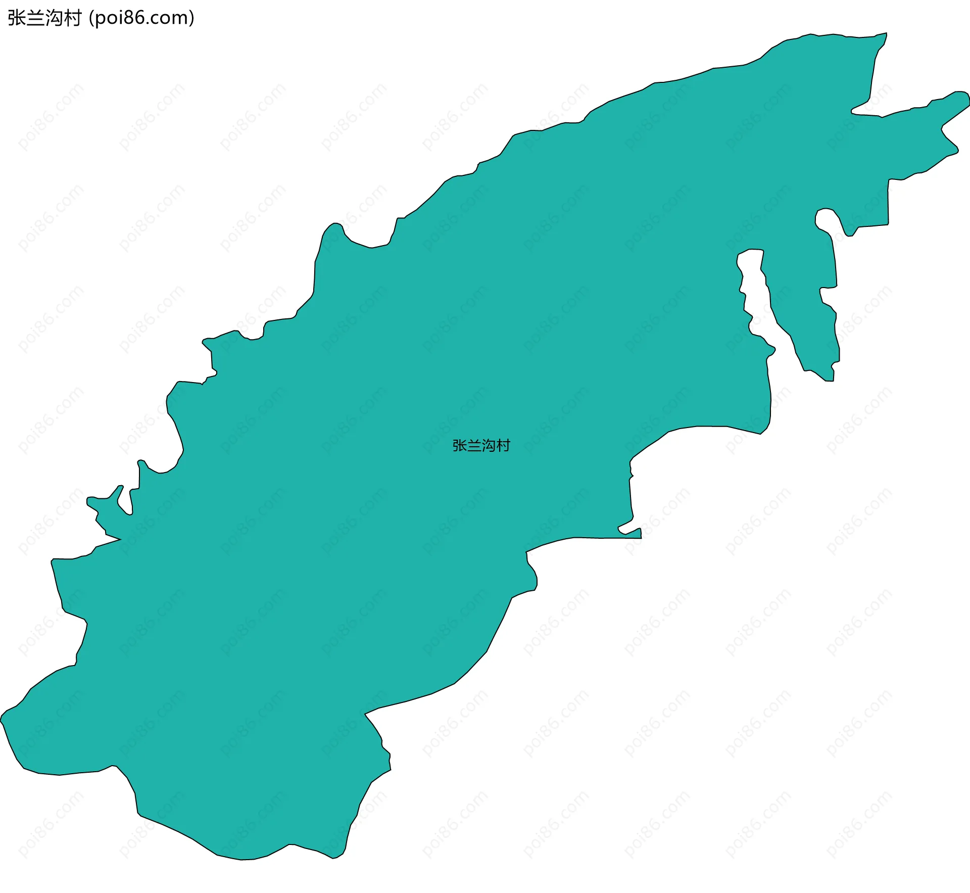 张兰沟村边界地图