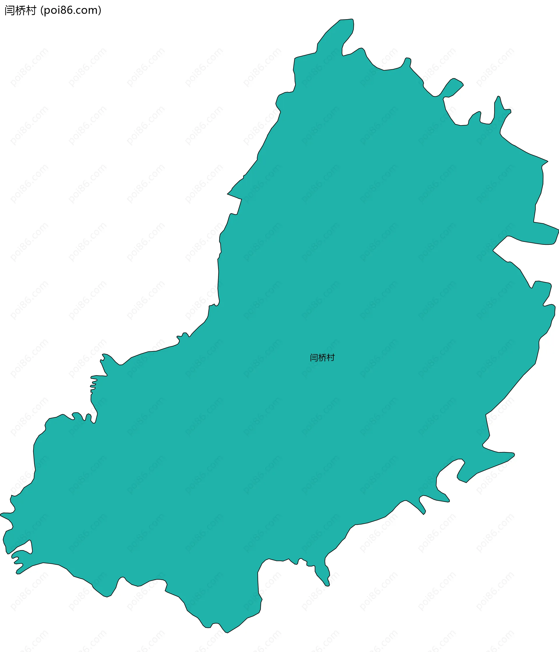 闫桥村边界地图