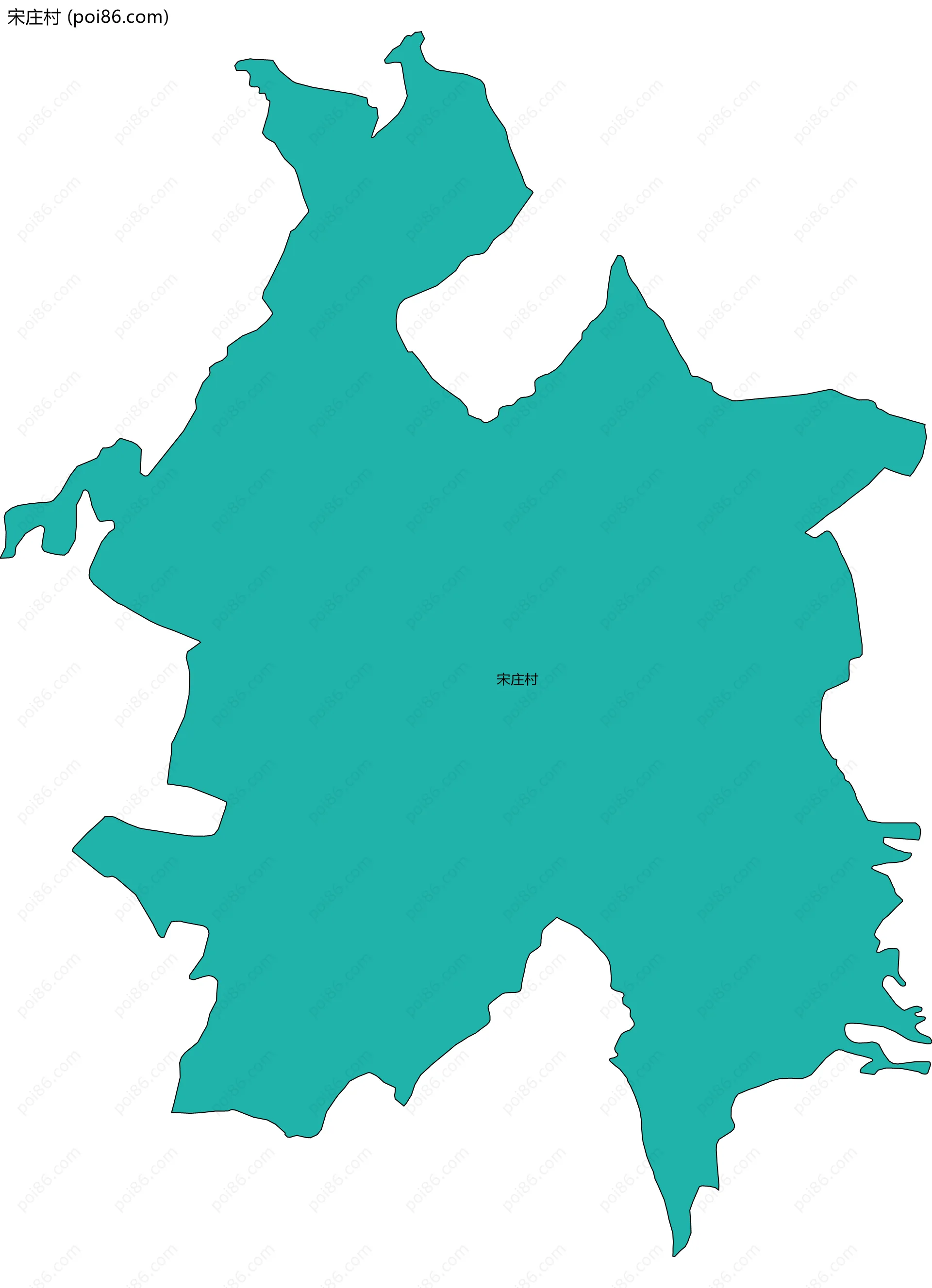 宋庄村边界地图