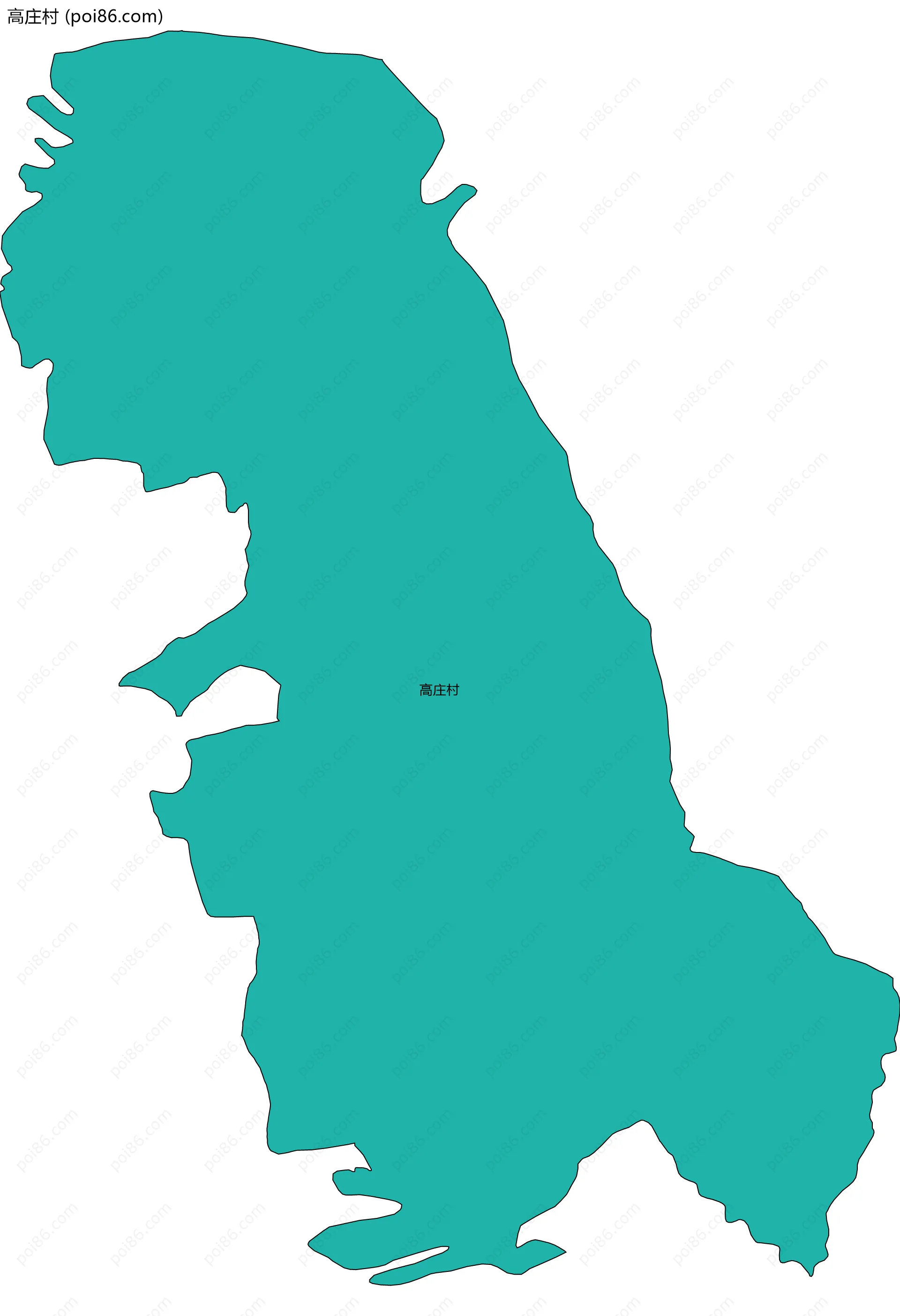 高庄村边界地图
