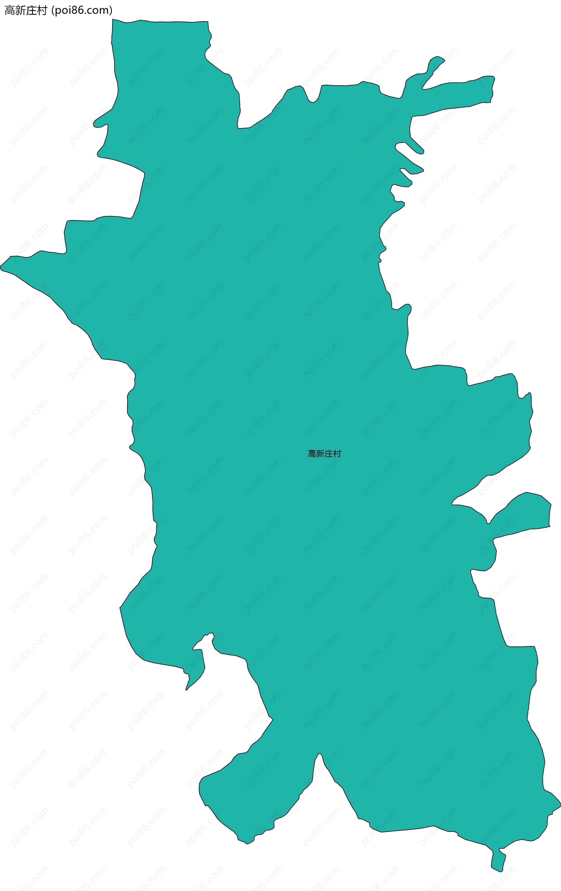 高新庄村边界地图