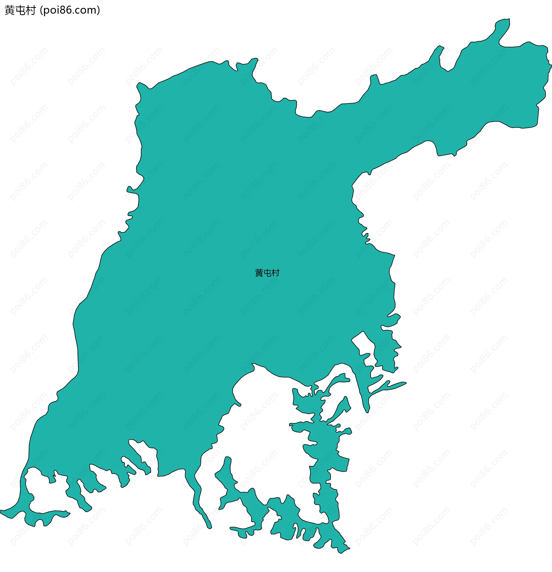 黄屯村边界地图