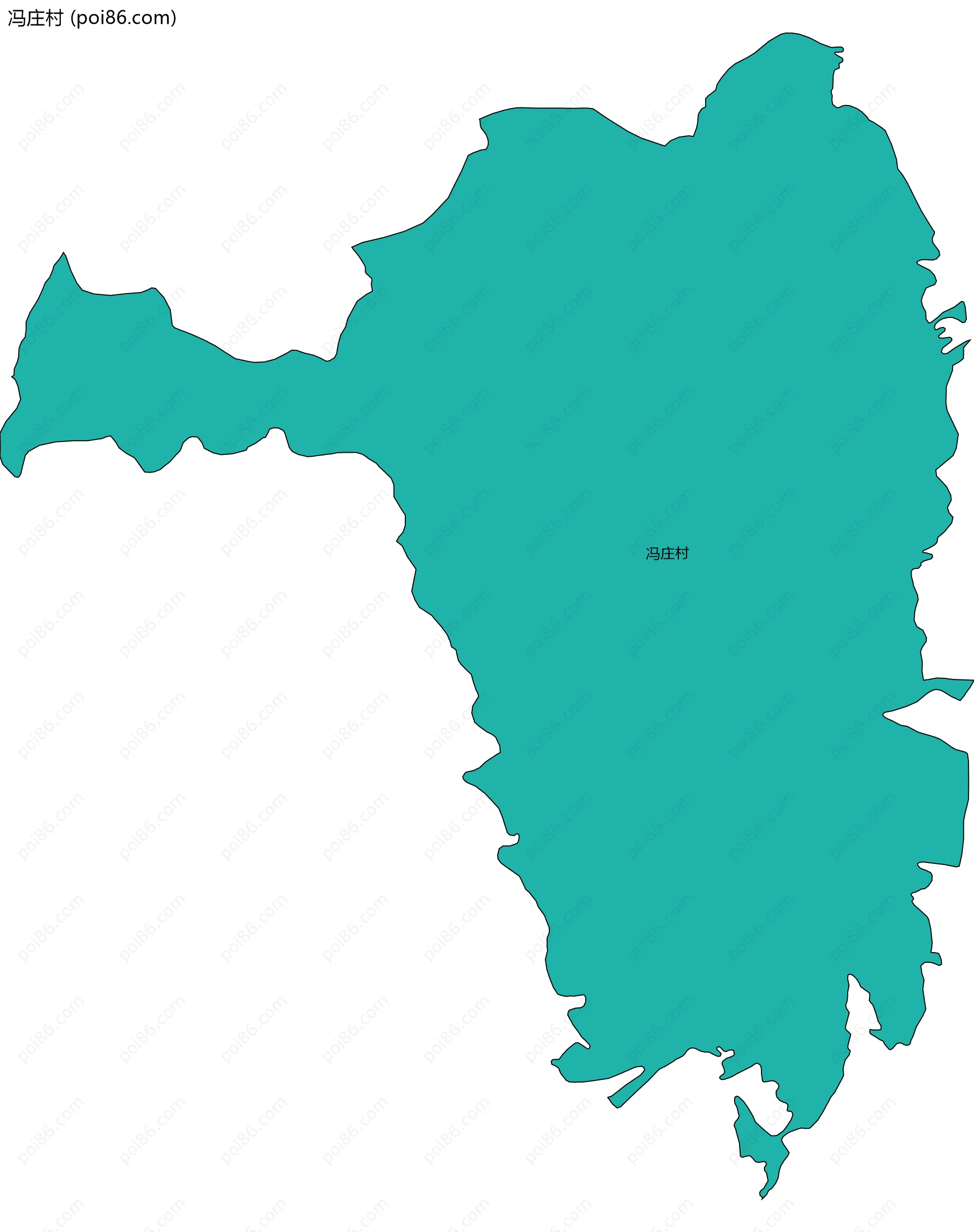 冯庄村边界地图