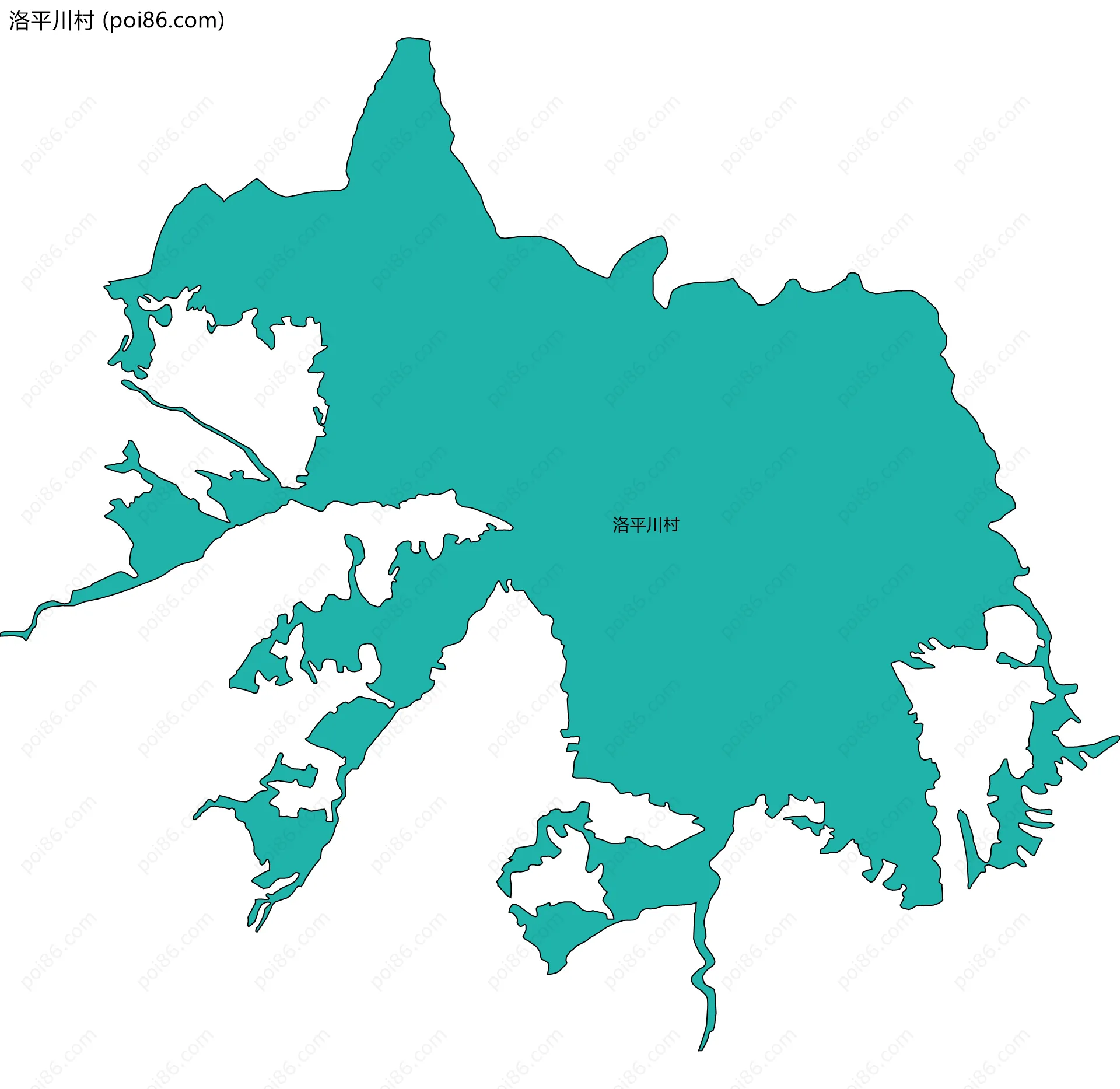 洛平川村边界地图