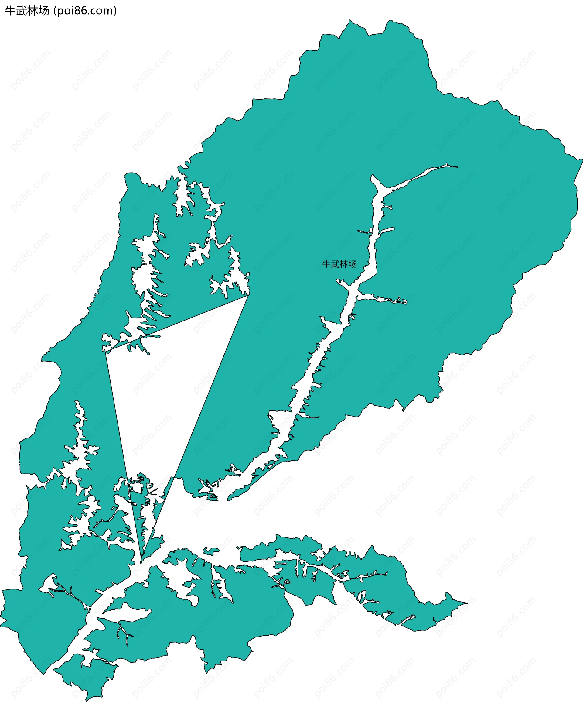 牛武林场边界地图