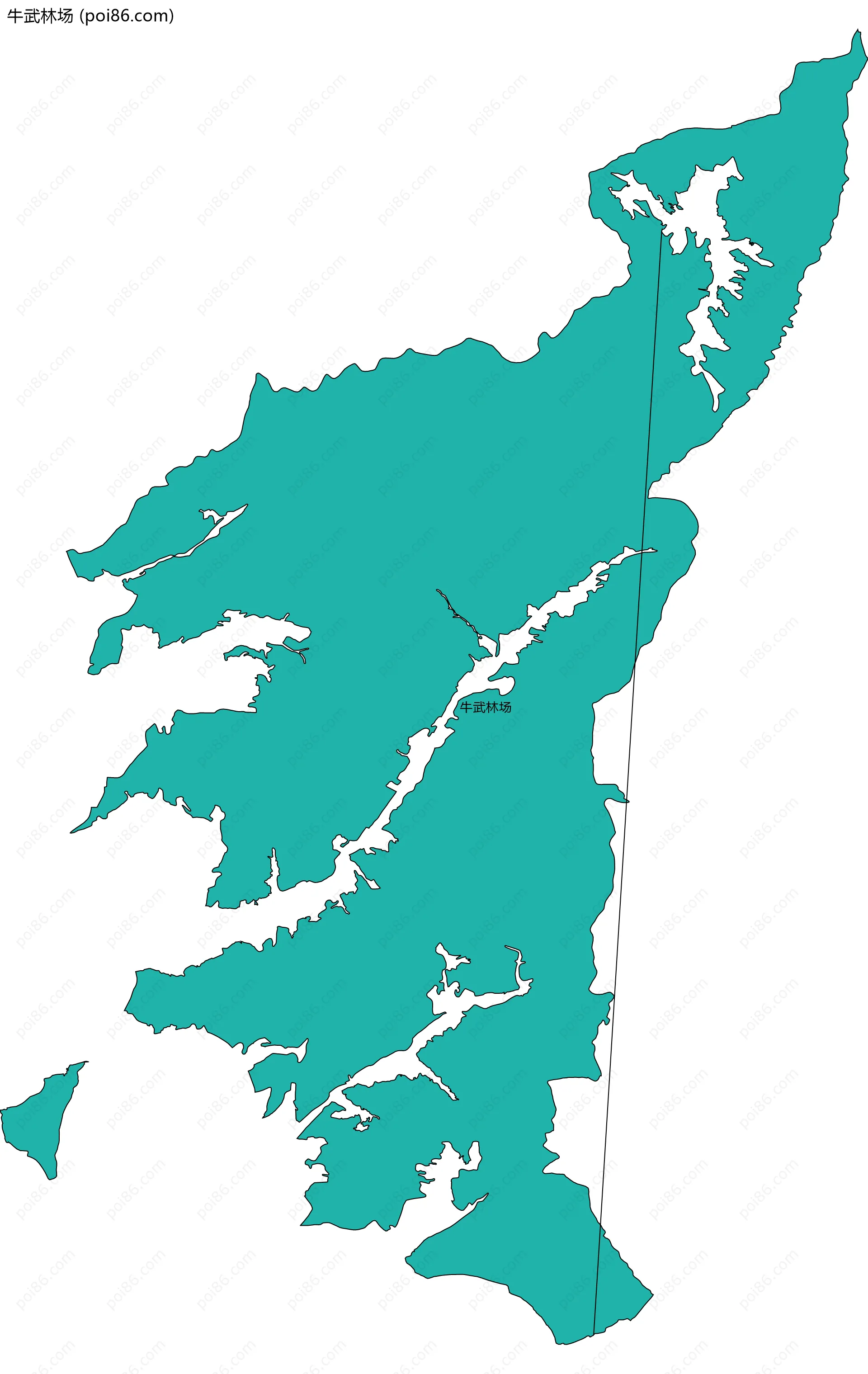 牛武林场边界地图
