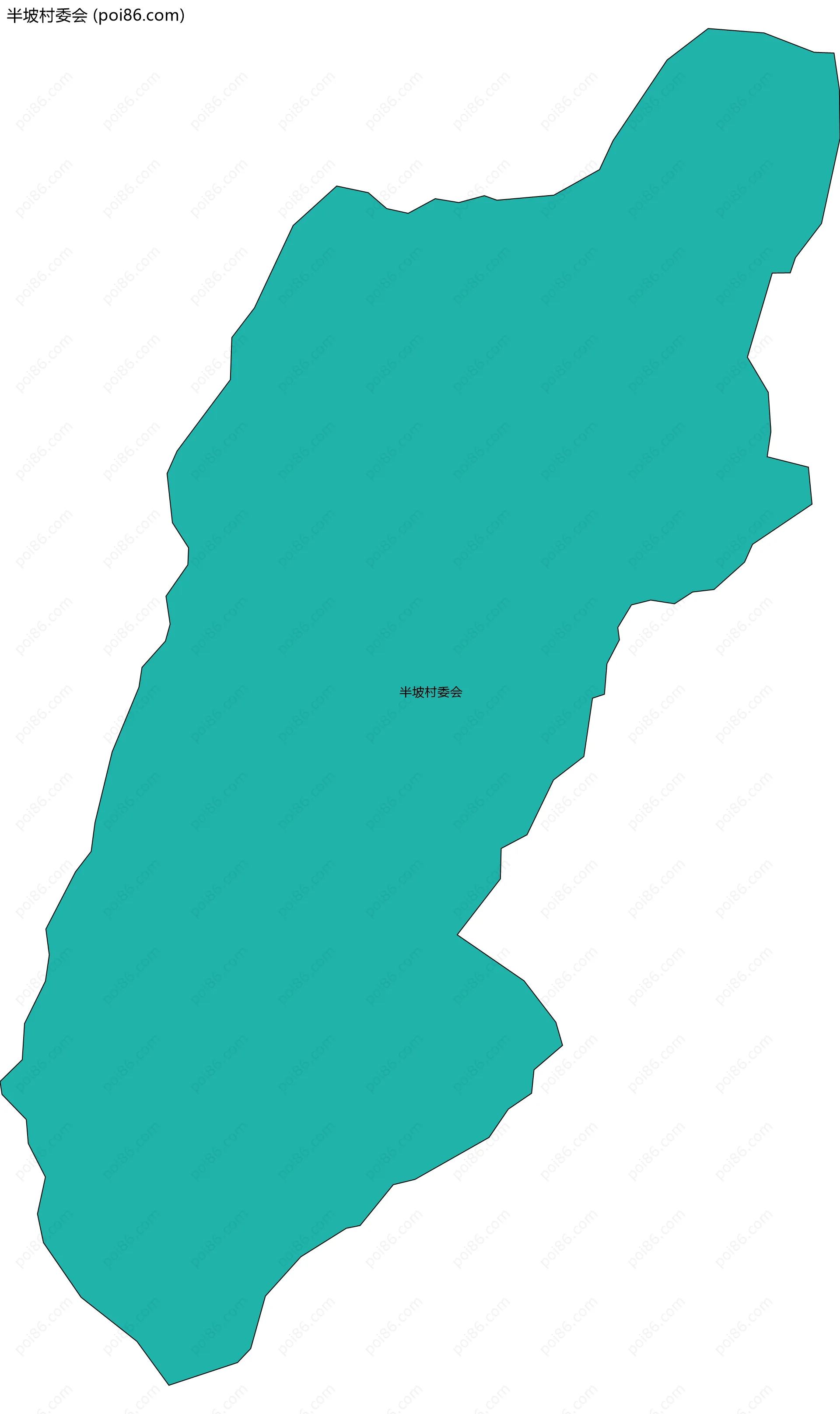 半坡村委会边界地图