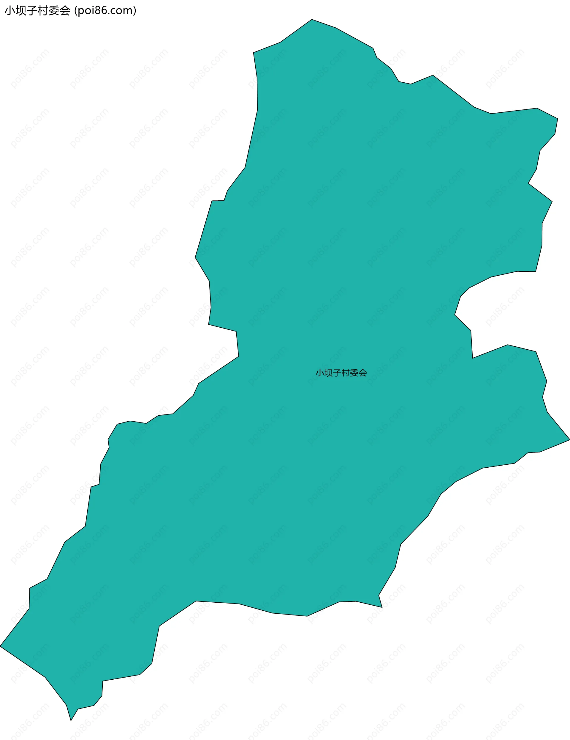 小坝子村委会边界地图