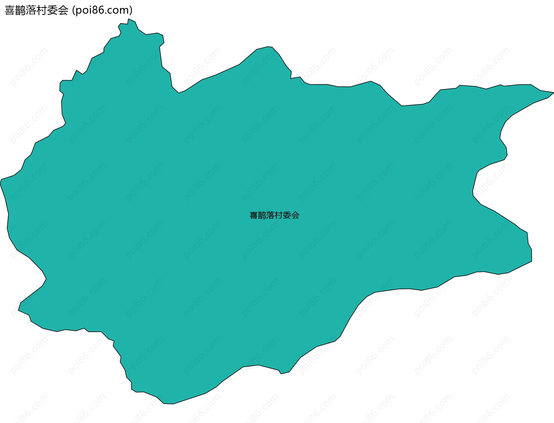 喜鹊落村委会边界地图