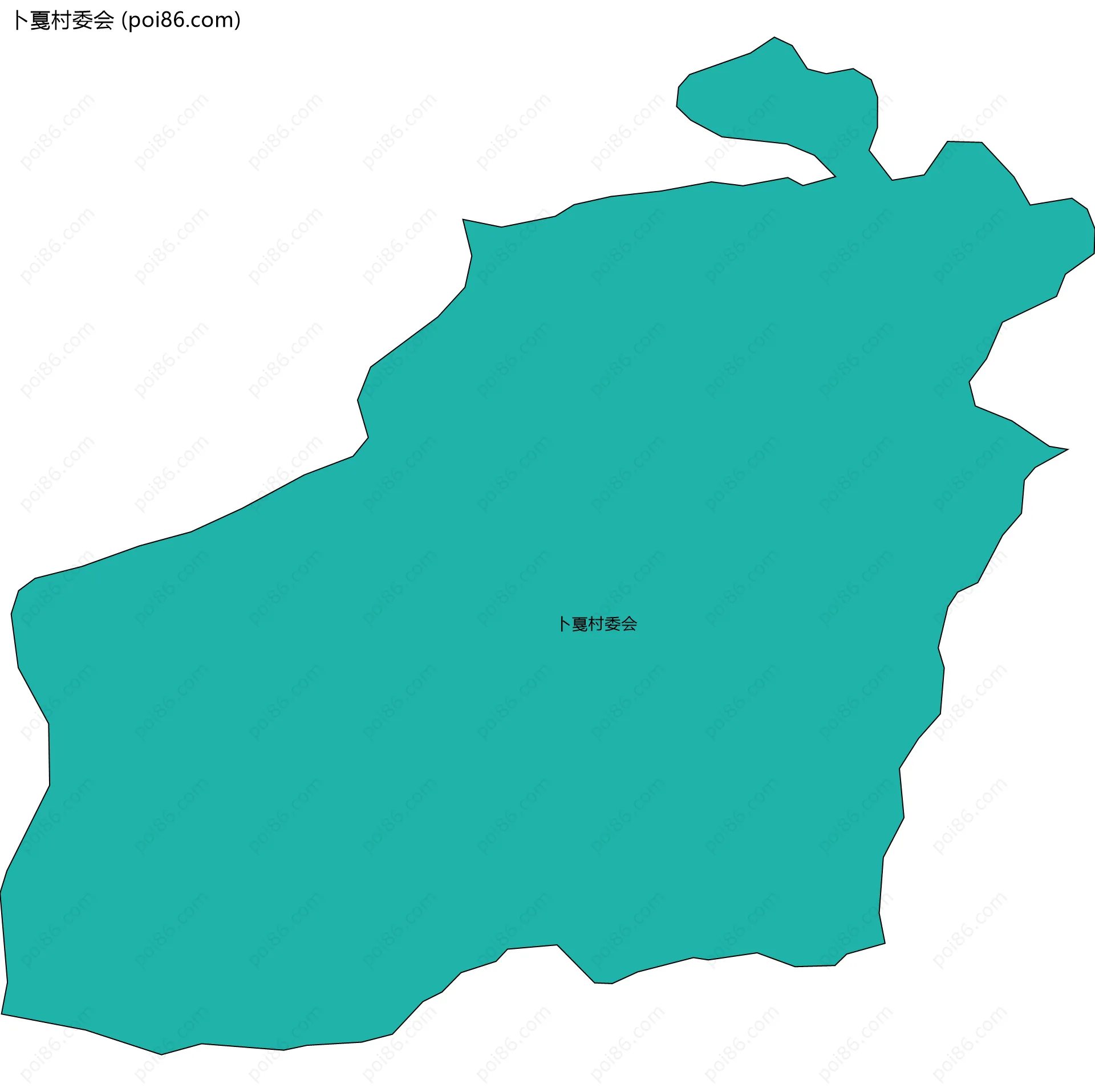 卜戛村委会边界地图