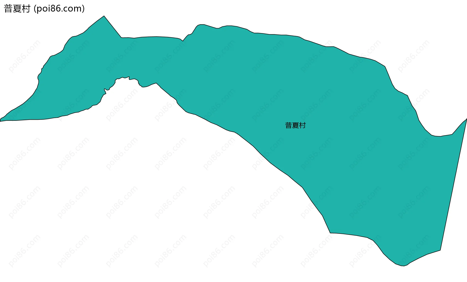 普夏村边界地图